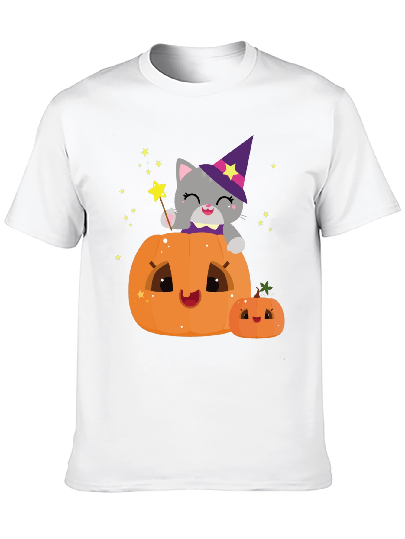 Halloween Cat Pumpkin T-Shirt - Spooky Cute Tee