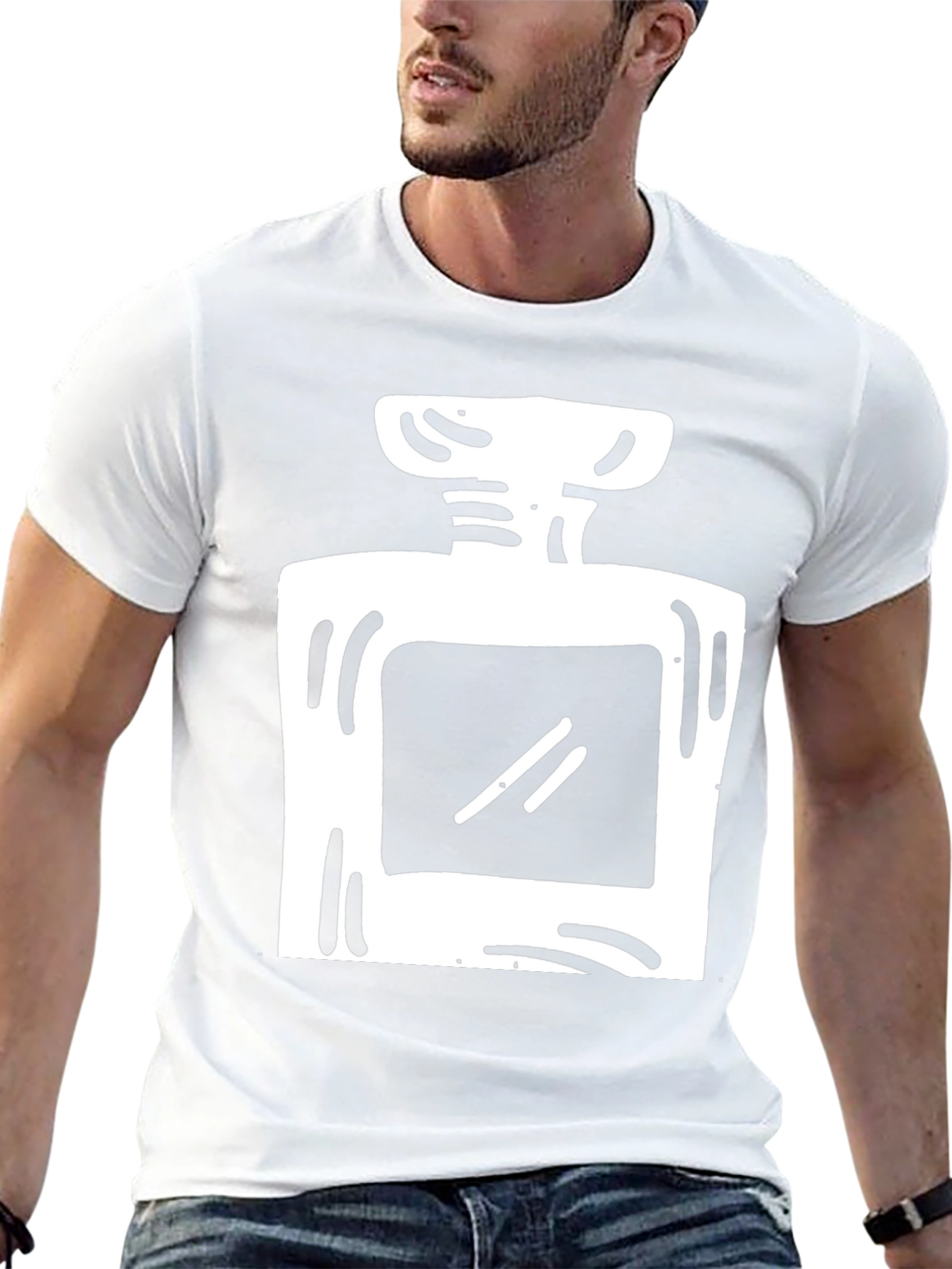 Trendy Perfume Bottle Graphic T-Shirt