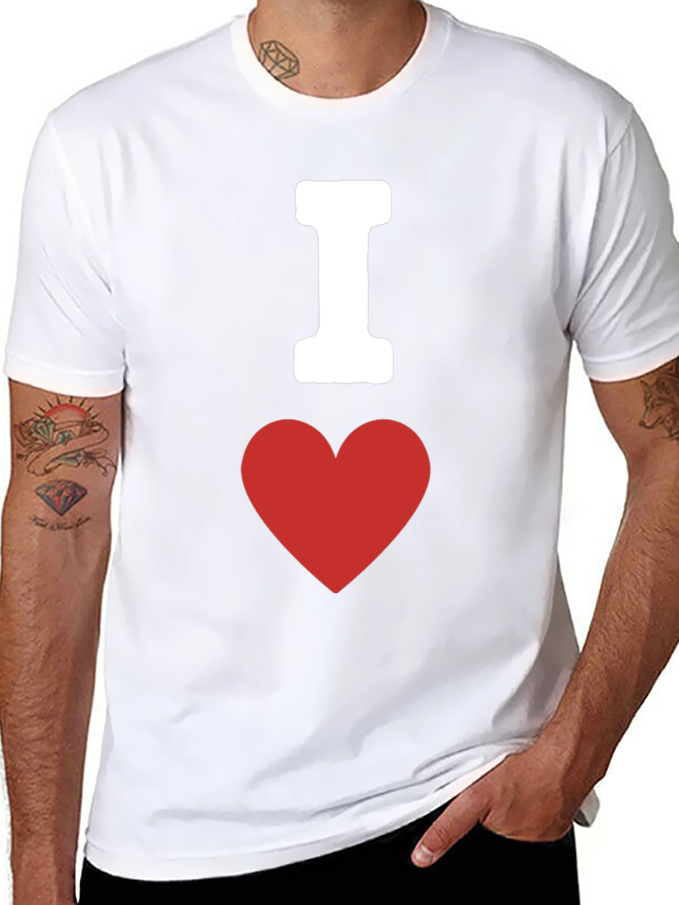 I Heart Love Graphic Tee - Black