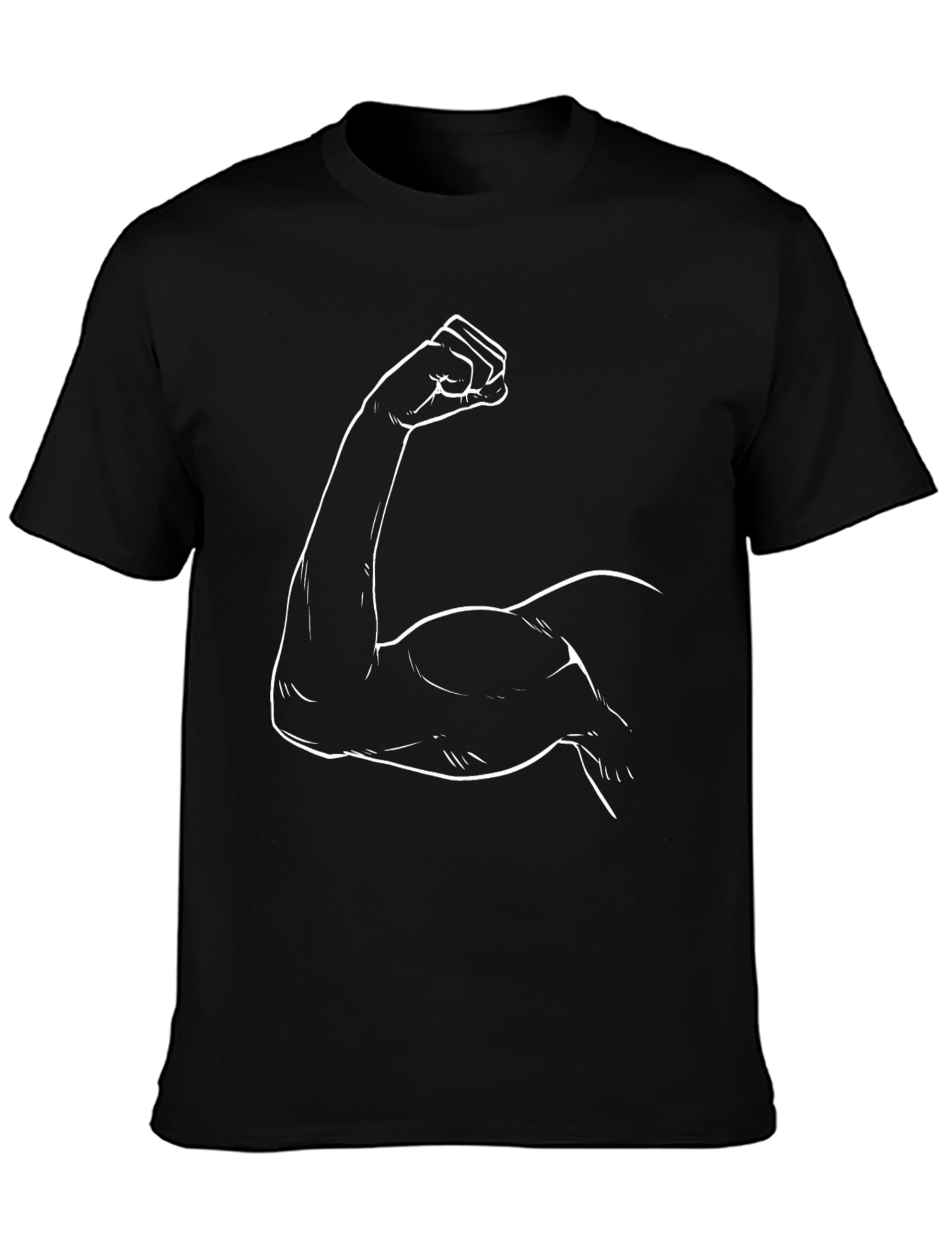 Muscle Arm Graphic Tee - Black