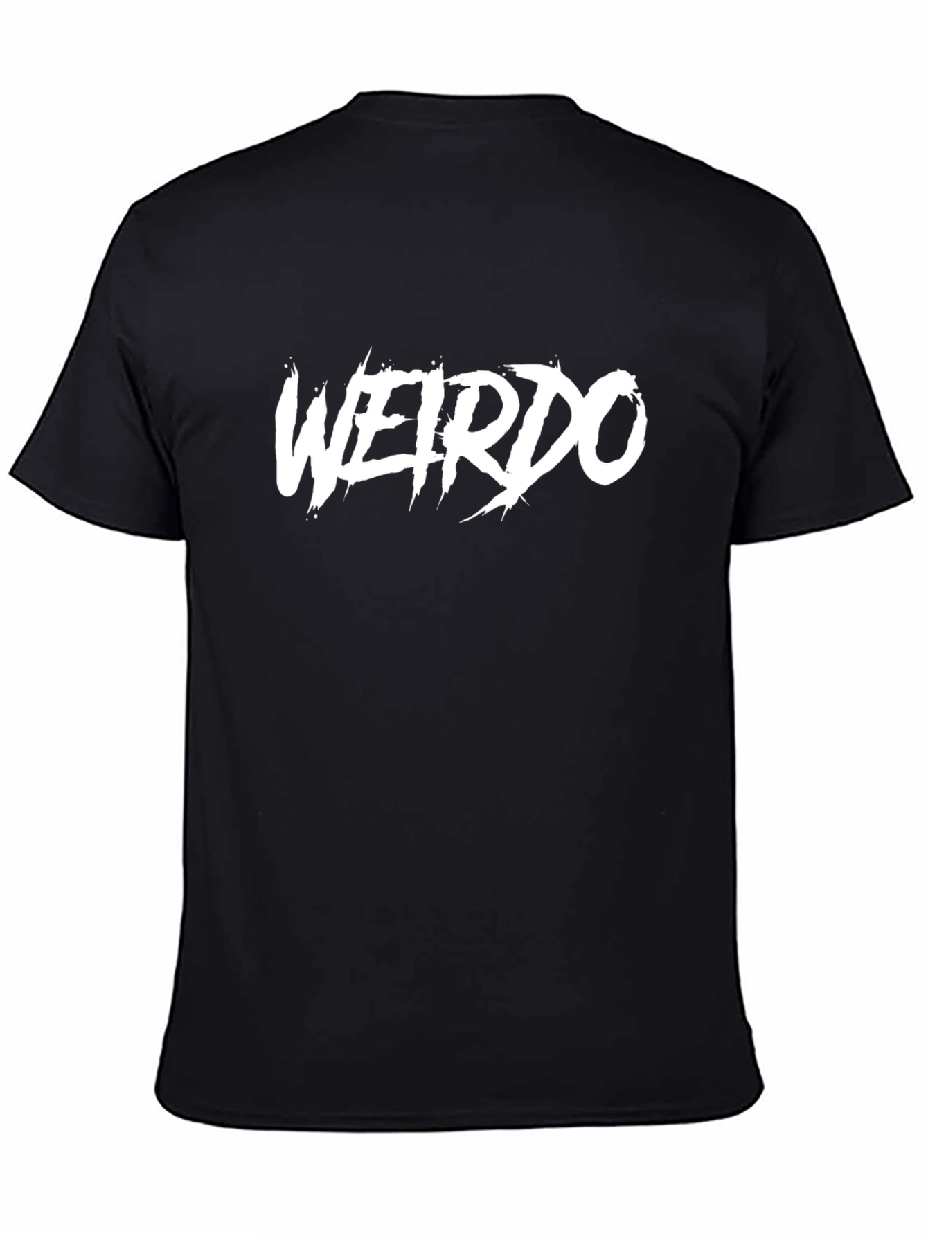 Weirdo Graphic Tee - Black Cotton Blend T-Shirt