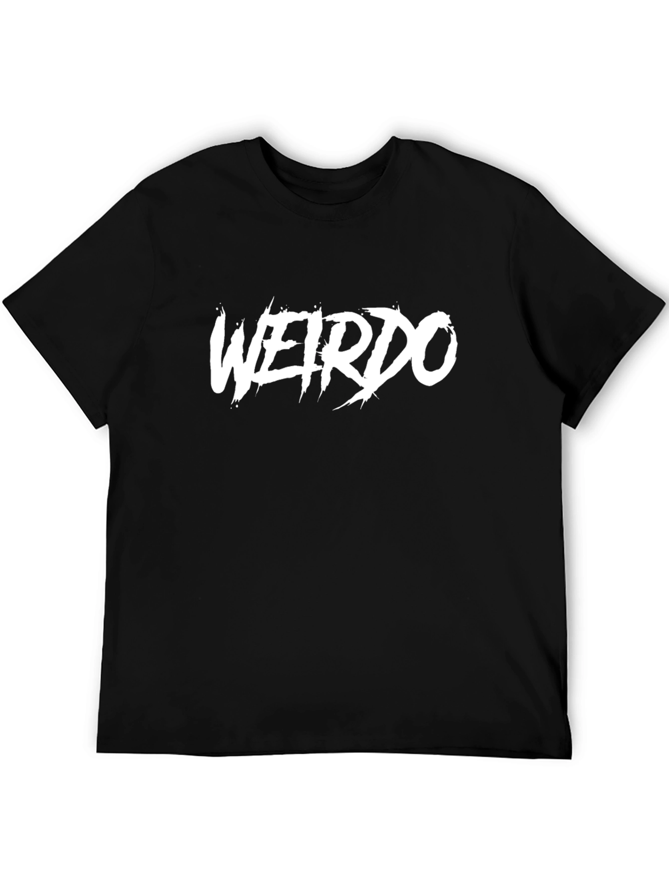 Weirdo Graphic Tee - Black Cotton Blend T-Shirt