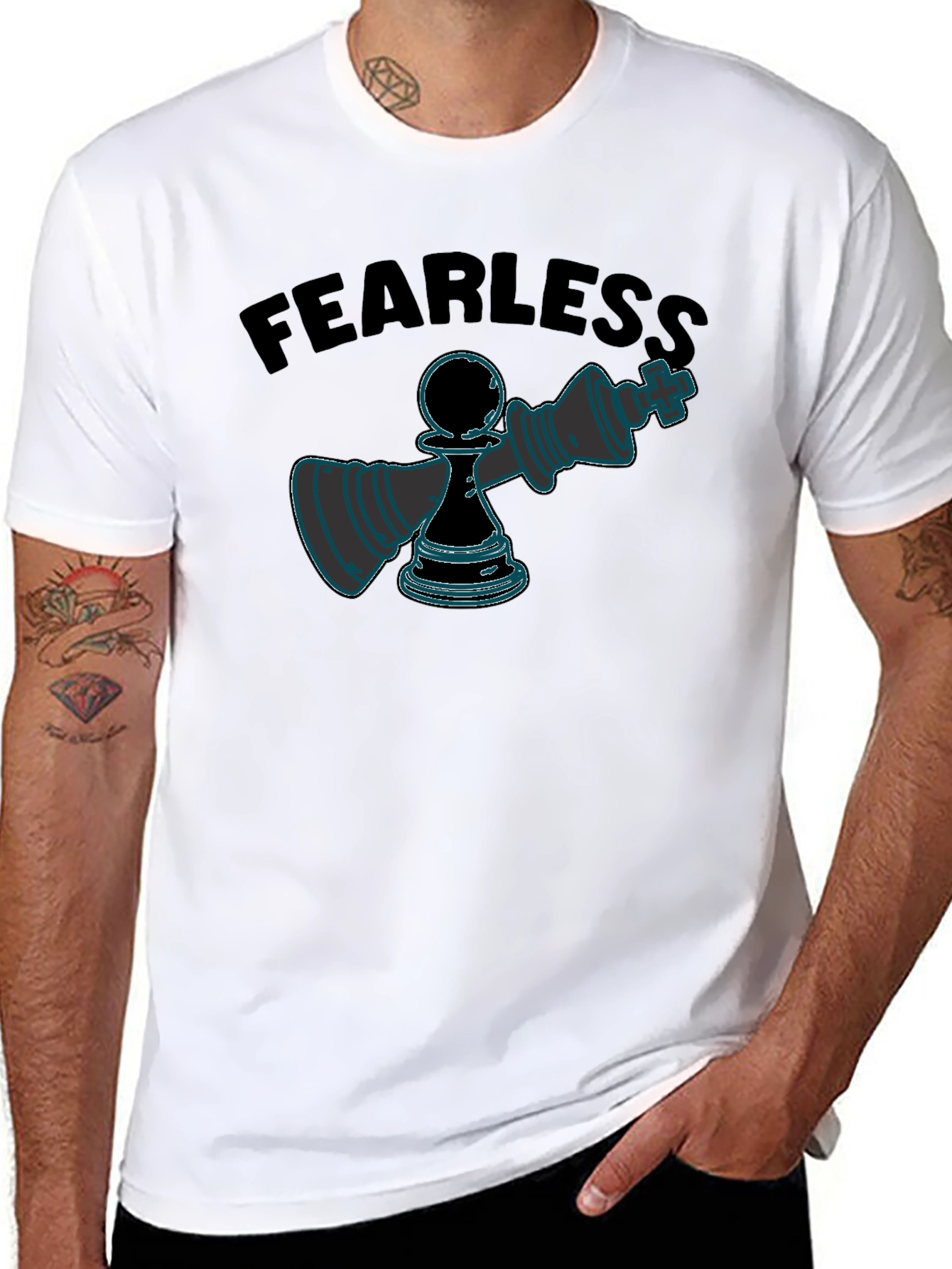 Fearless Chess T-Shirt - Pawn Takes King