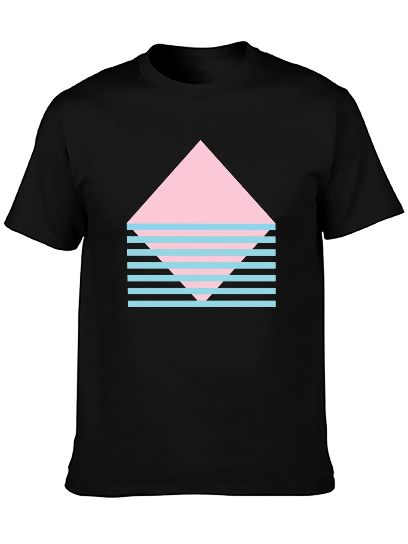 Retro Graphic Tee - Pink Diamond & Stripes