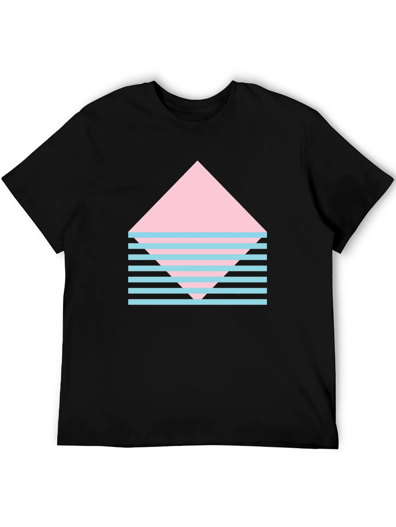 Retro Graphic Tee - Pink Diamond & Stripes