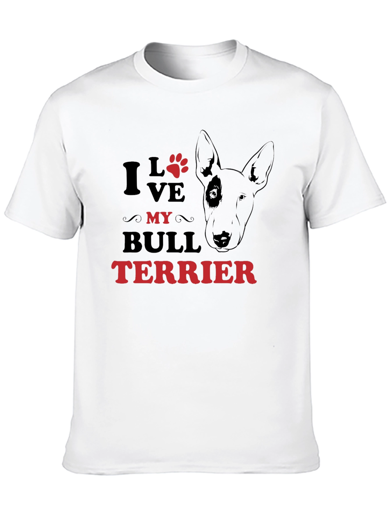 I Love My Bull Terrier Graphic Tee