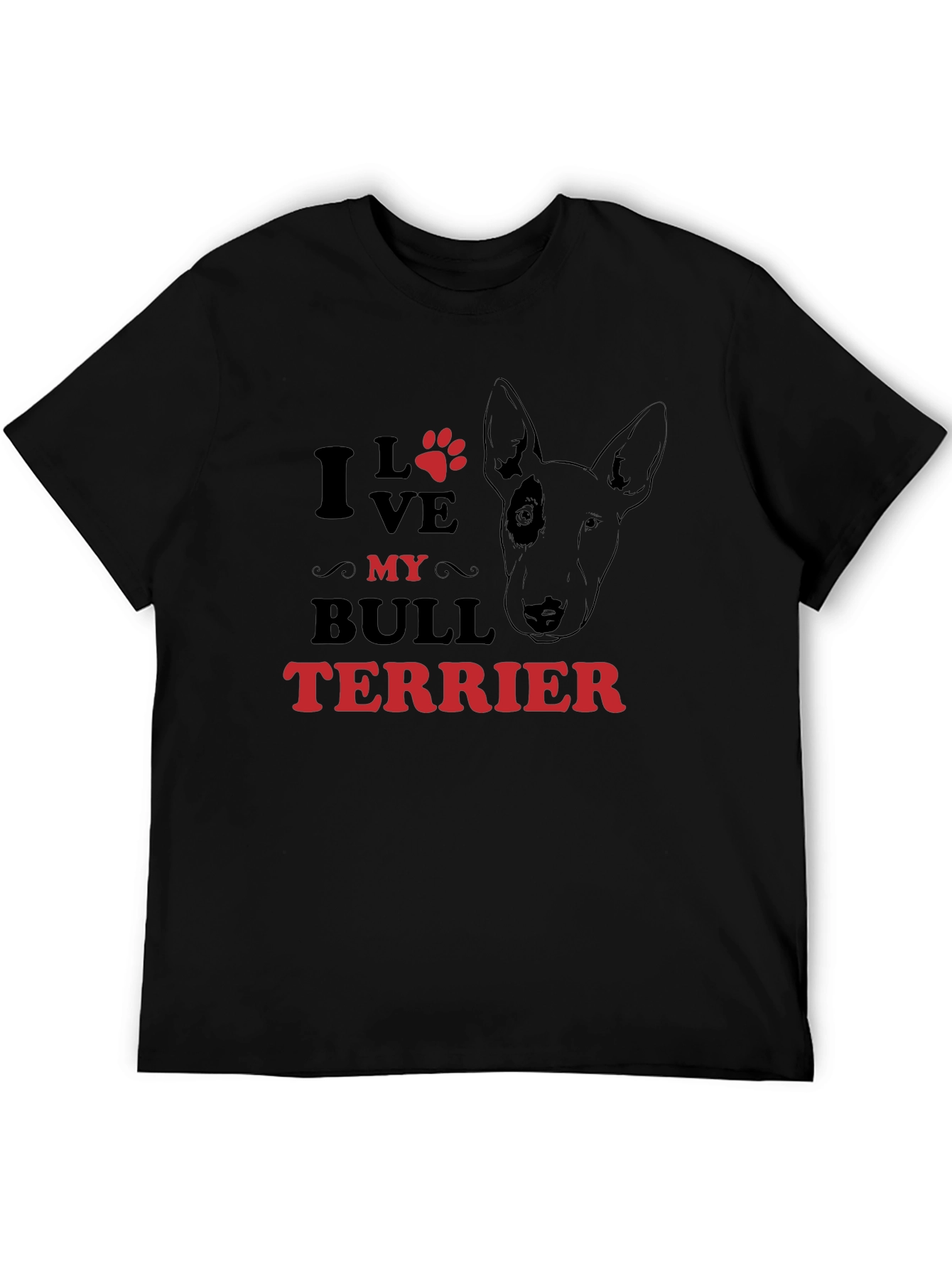 I Love My Bull Terrier Graphic Tee