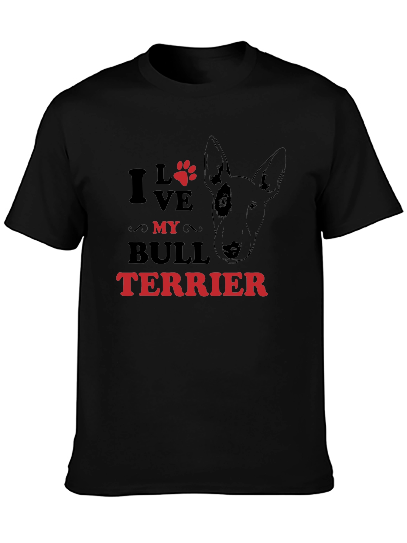 I Love My Bull Terrier Graphic Tee