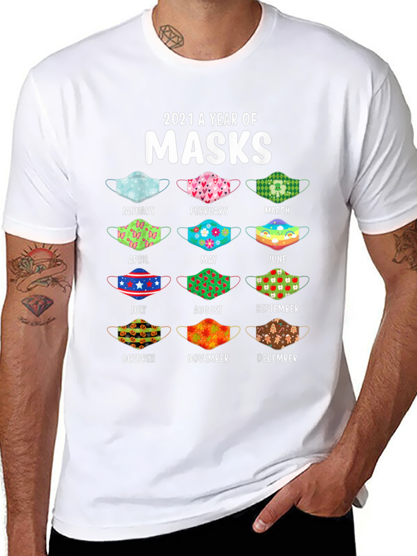 2021 A Year Of Masks T-Shirt