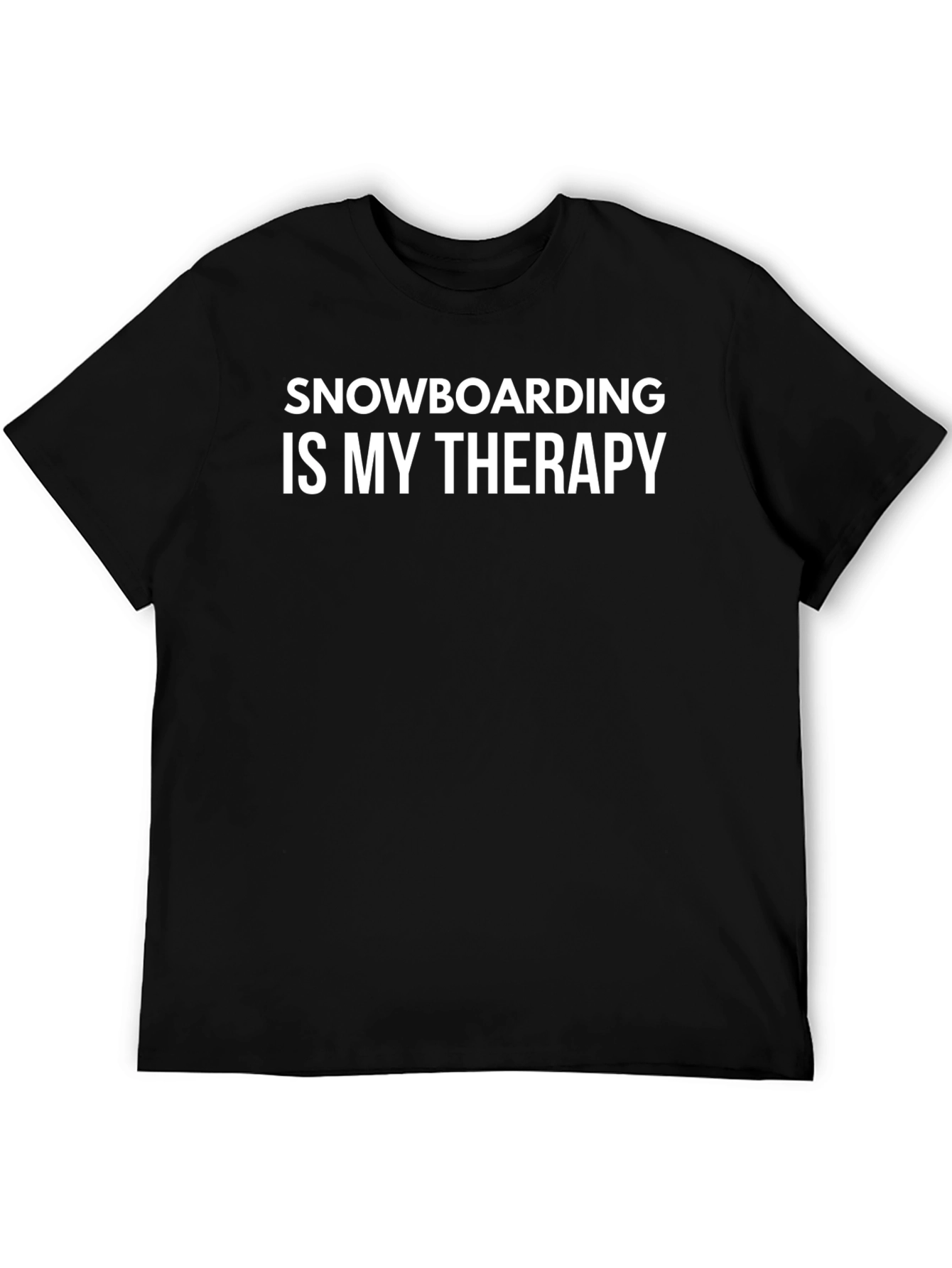 Snowboarding Therapy Tee | Black Graphic T-Shirt