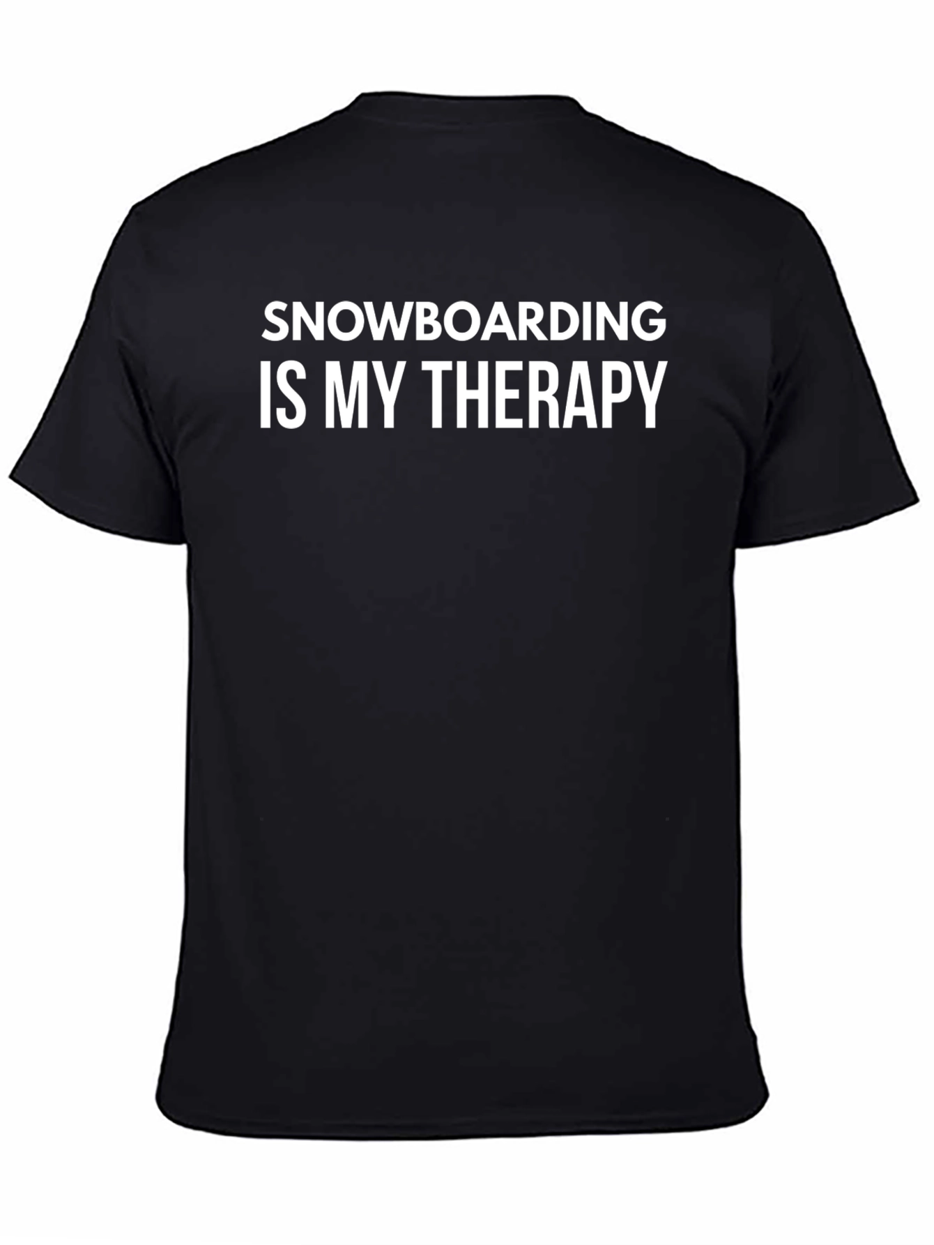 Snowboarding Therapy Tee | Black Graphic T-Shirt
