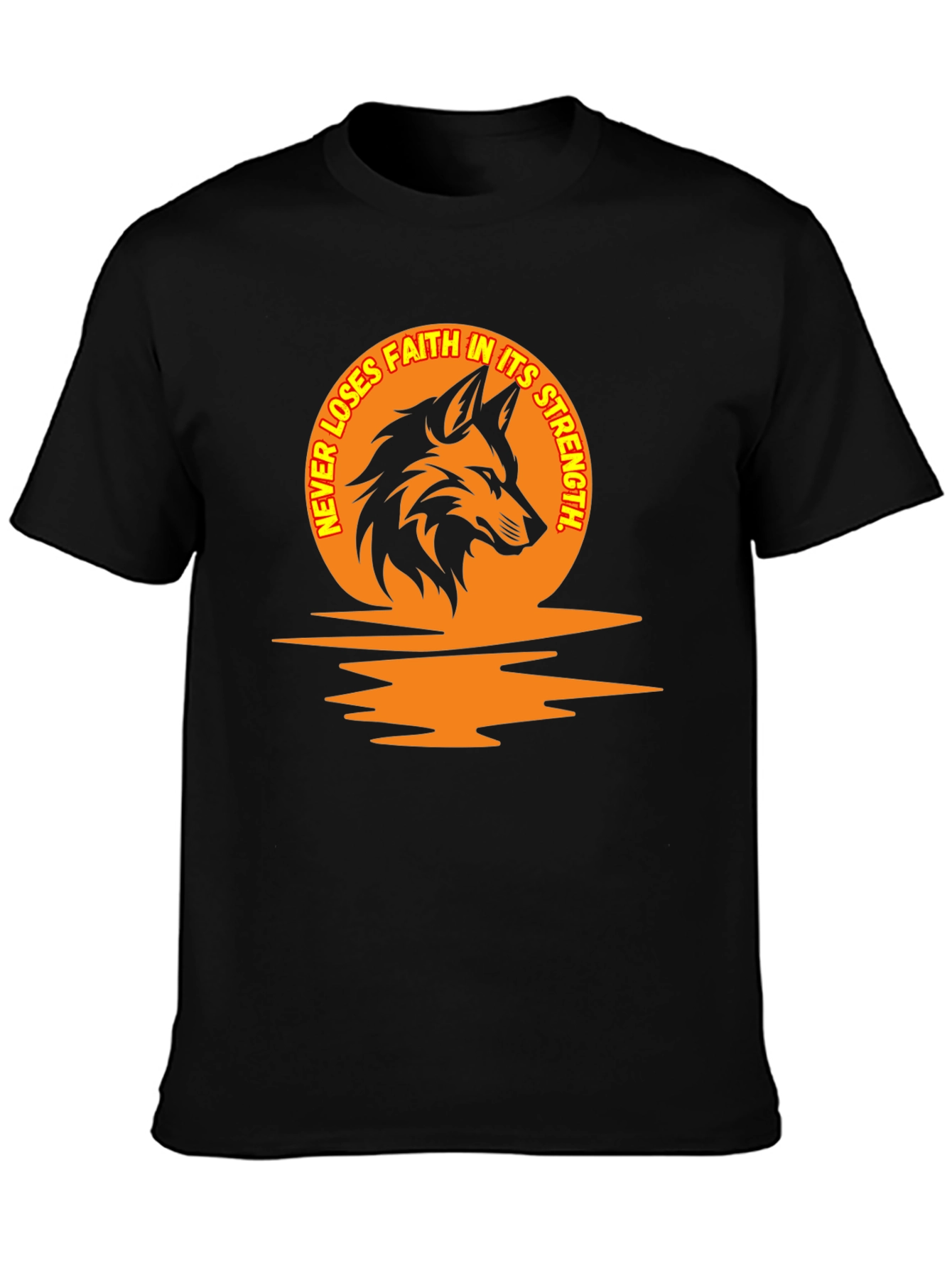 Never Loses Faith Wolf Graphic Tee
