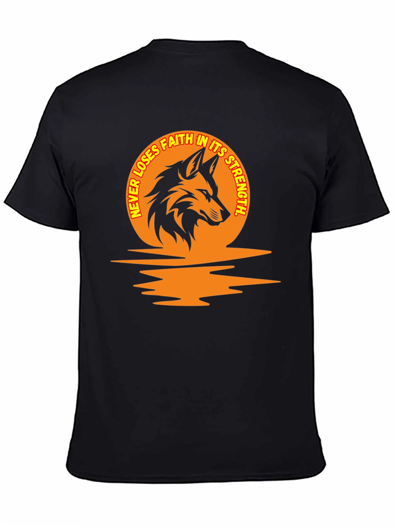 Never Loses Faith Wolf Graphic Tee