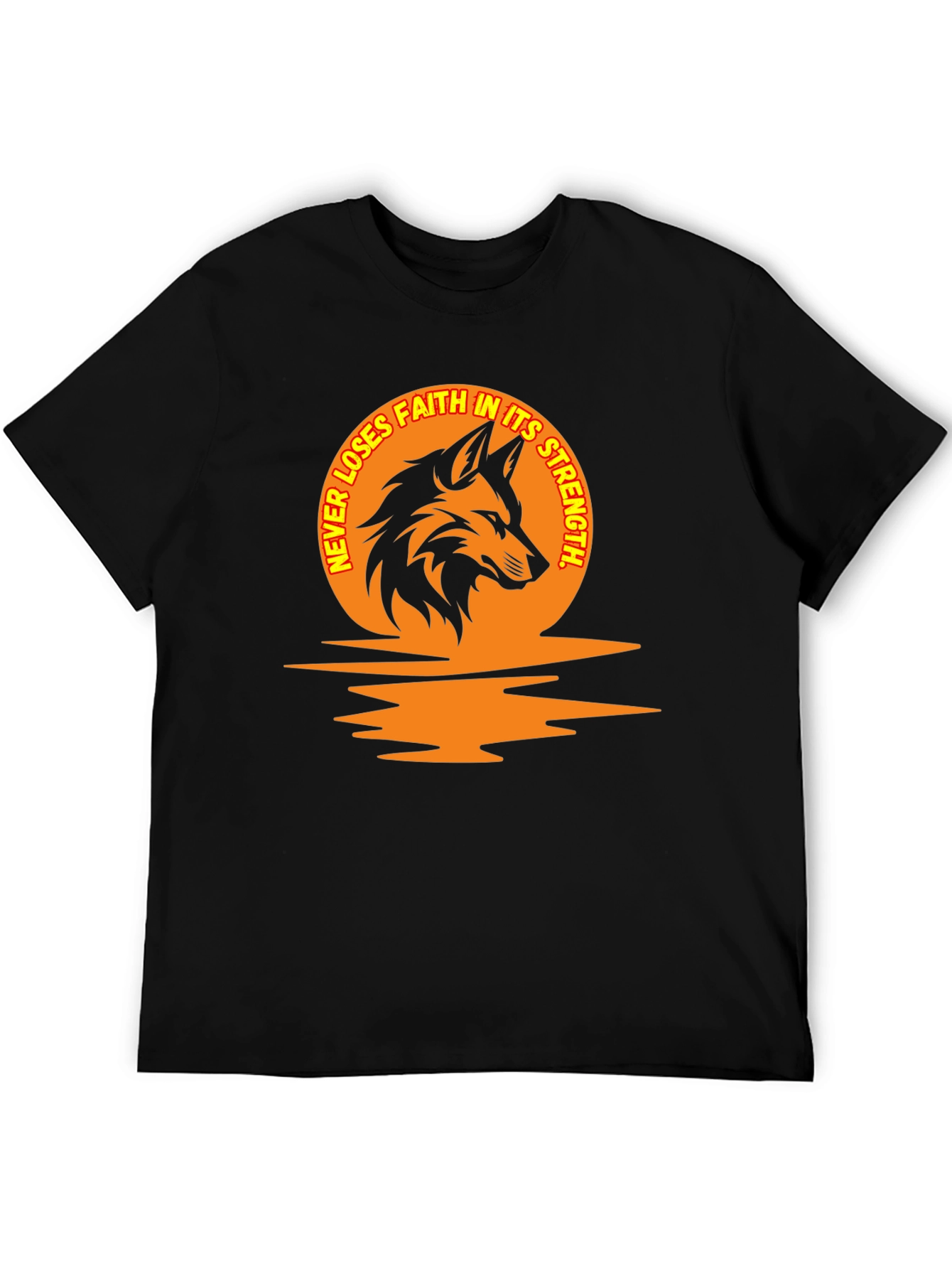 Never Loses Faith Wolf Graphic Tee