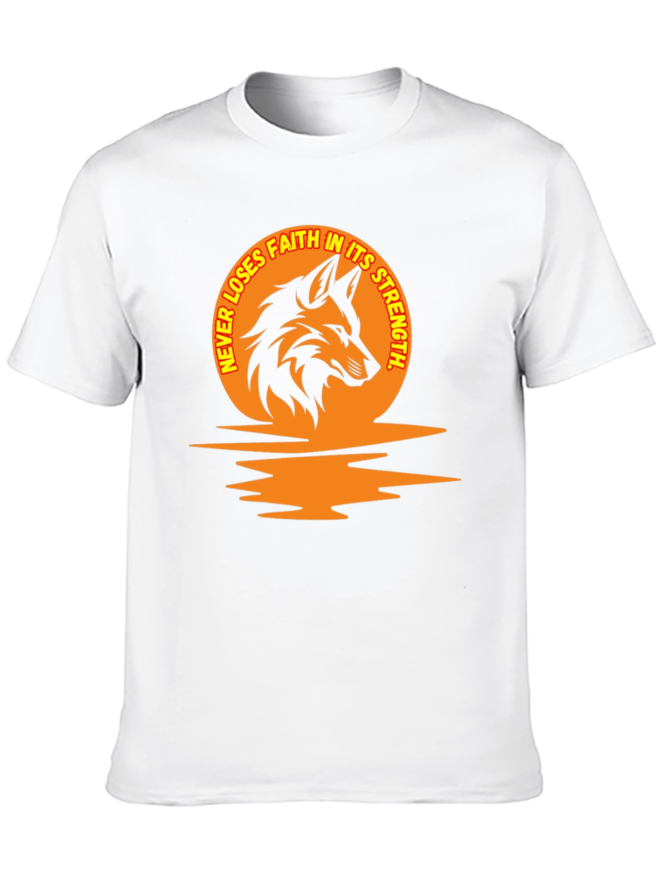 Never Loses Faith Wolf Graphic Tee