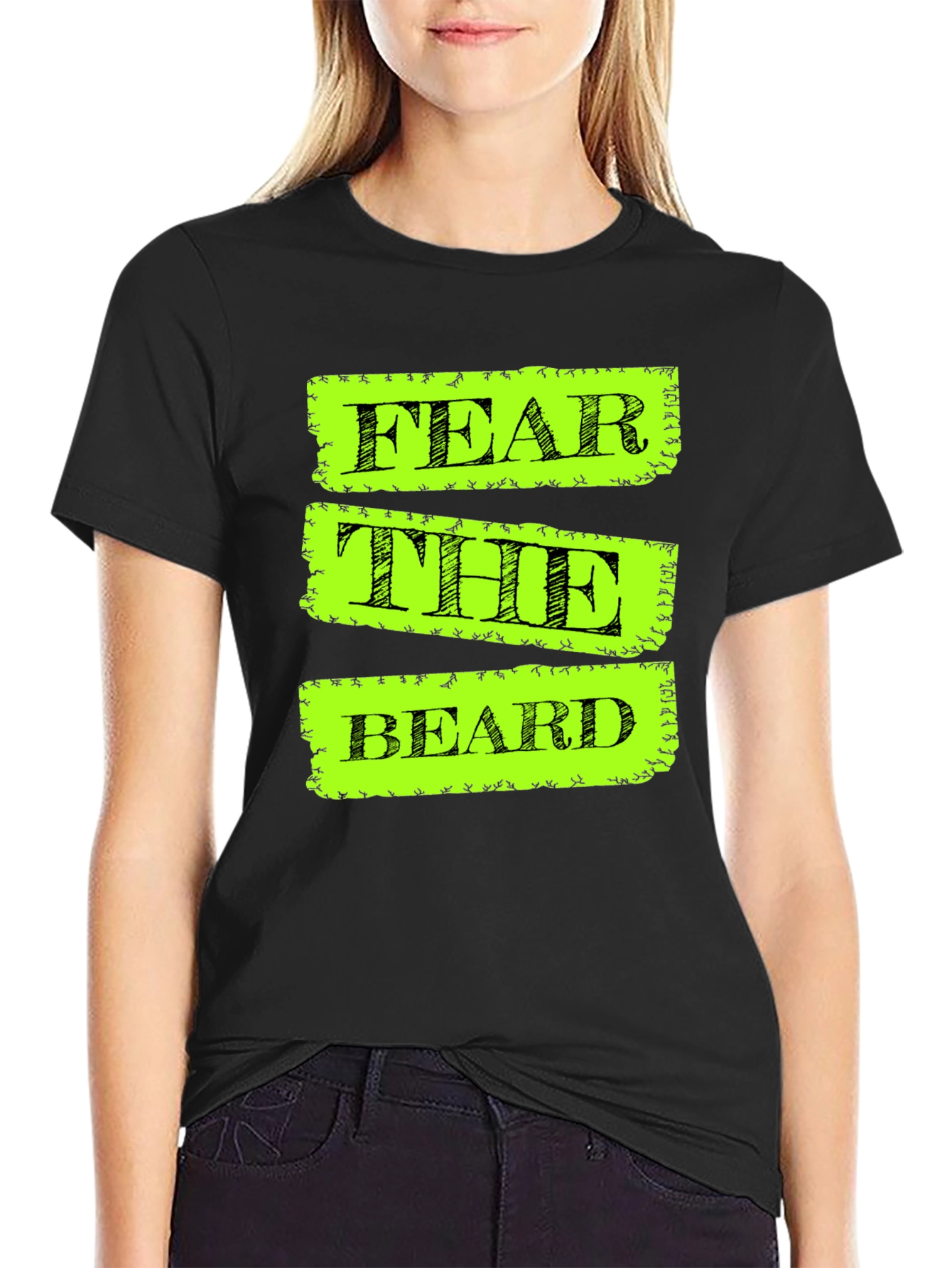 Fear the Beard Graphic Tee - Black Cotton T-Shirt