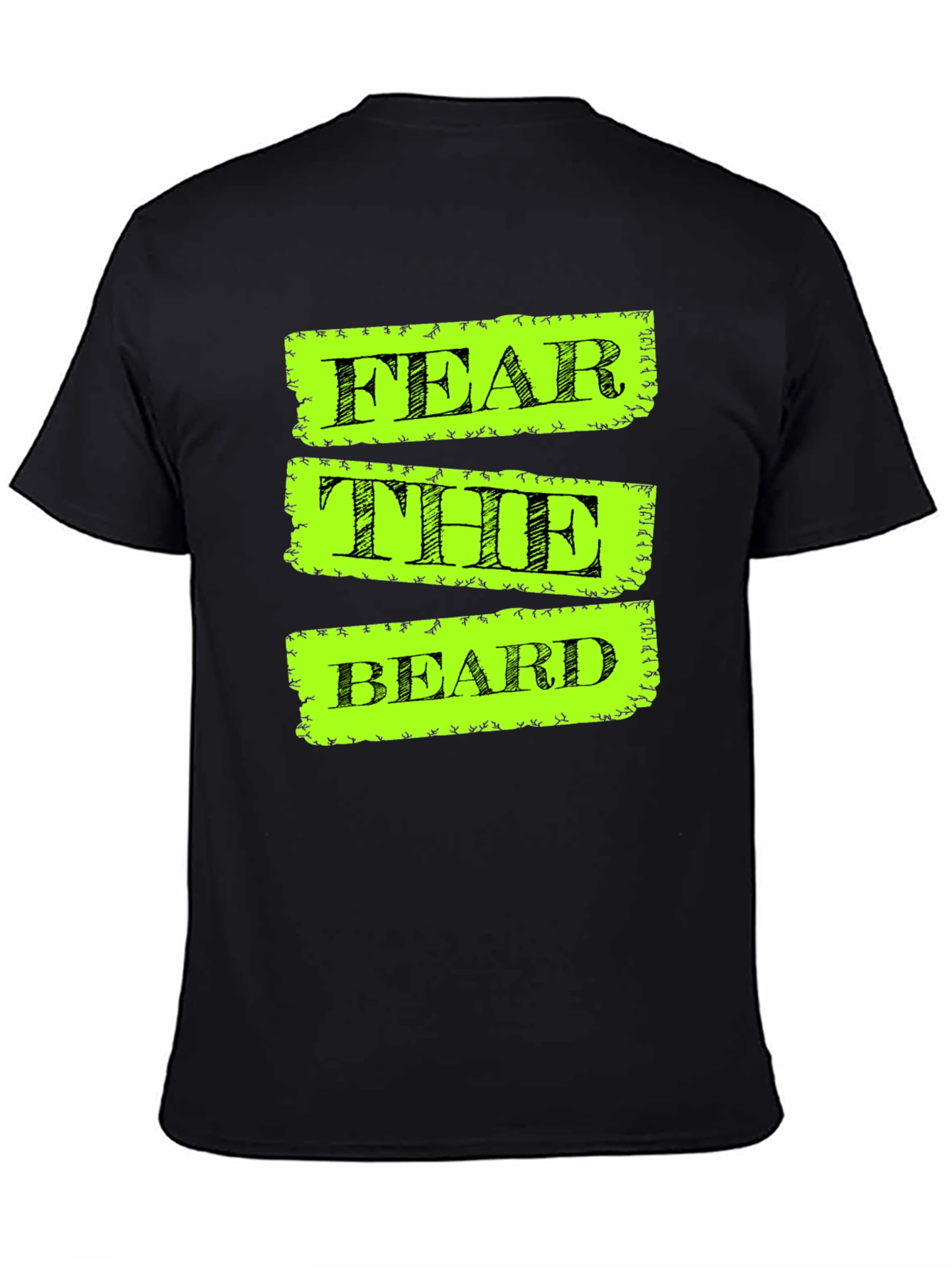 Fear the Beard Graphic Tee - Black Cotton T-Shirt