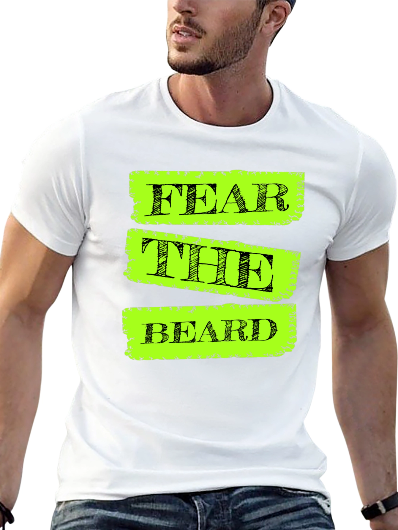 Fear the Beard Graphic Tee - Black Cotton T-Shirt