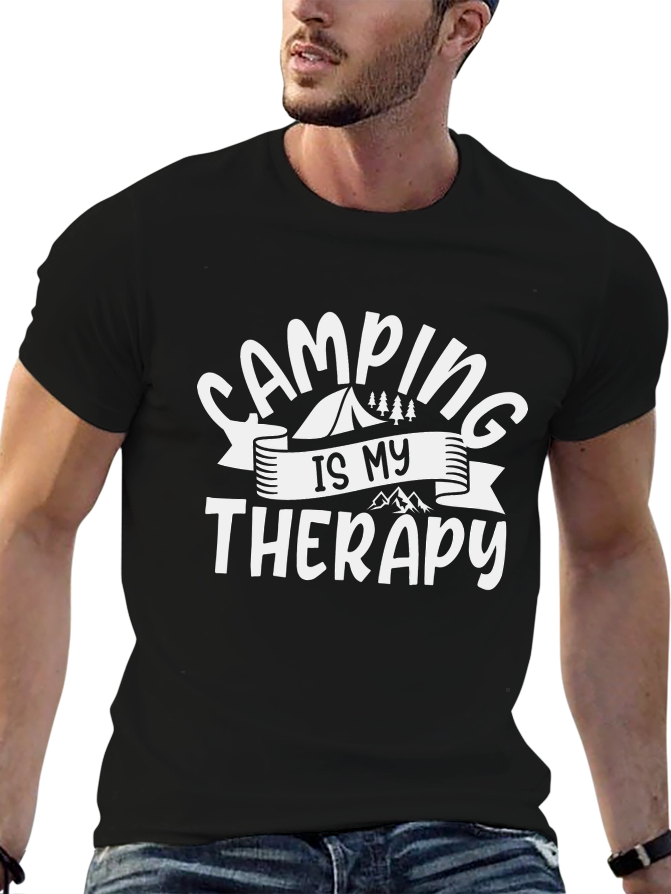 Camping is My Therapy Graphic Tee