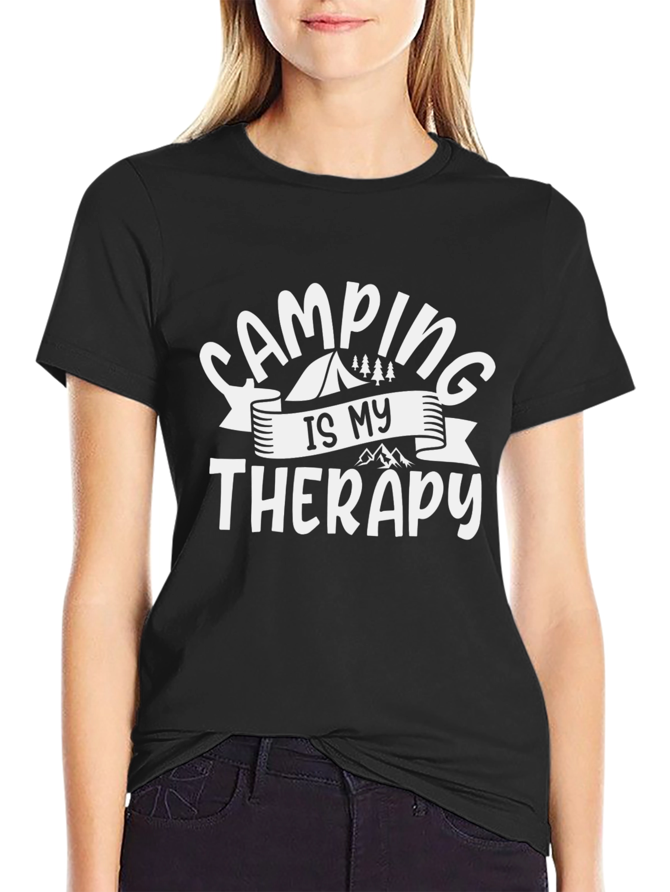 Camping is My Therapy Graphic Tee