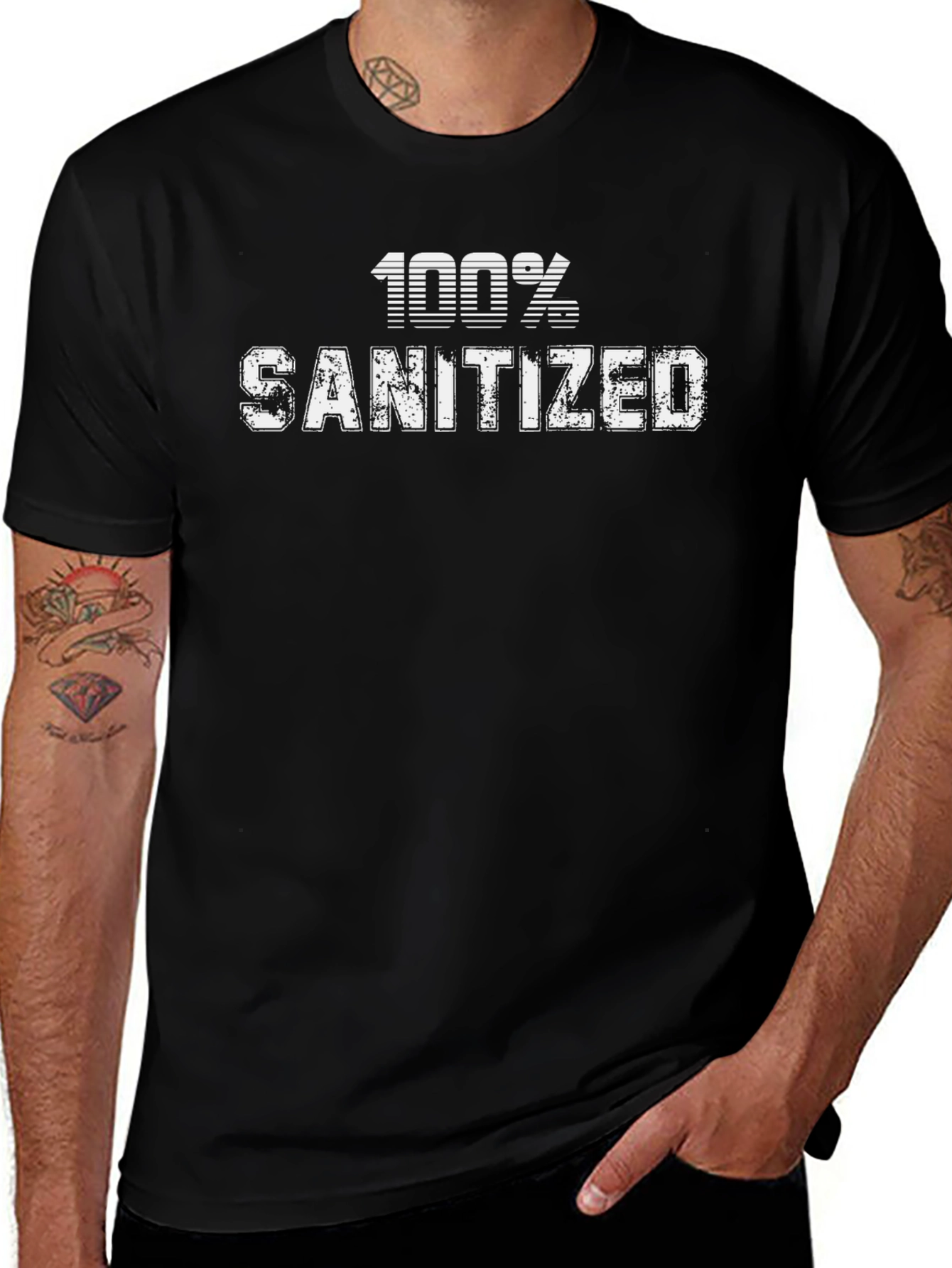 100% Sanitized Novelty Graphic Tee -  Comfy Cotton Shirt