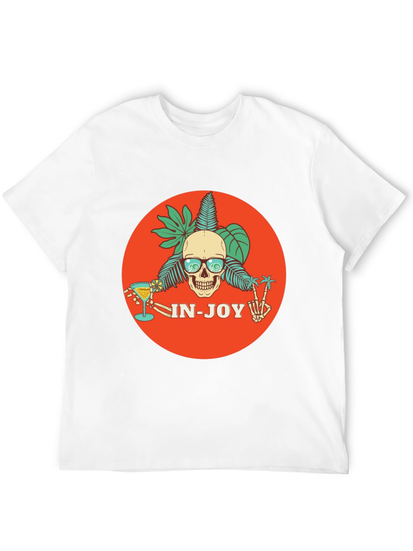 Skull Beach Party T-Shirt - In-Joy Summer Vibes!