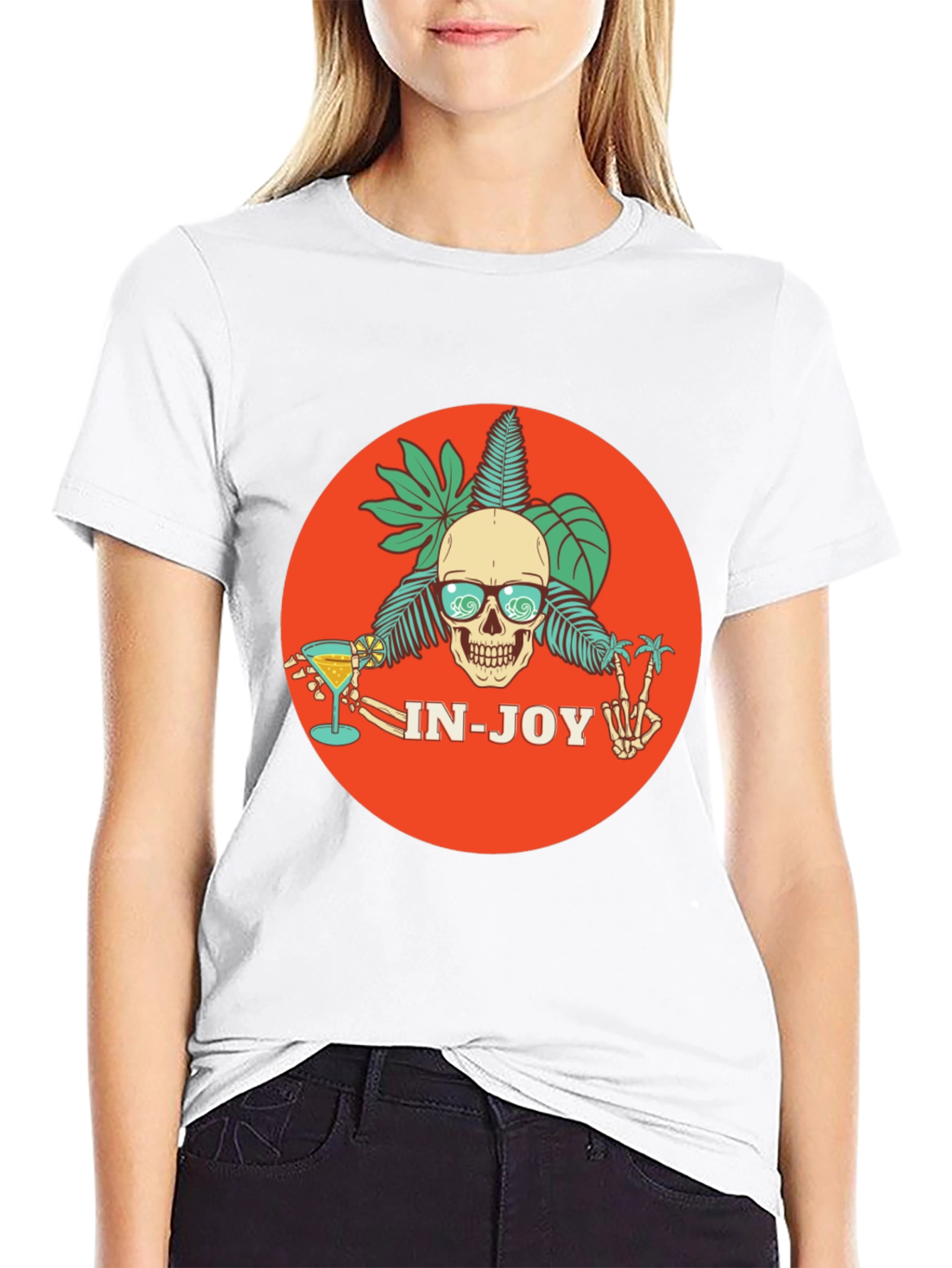 Skull Beach Party T-Shirt - In-Joy Summer Vibes!