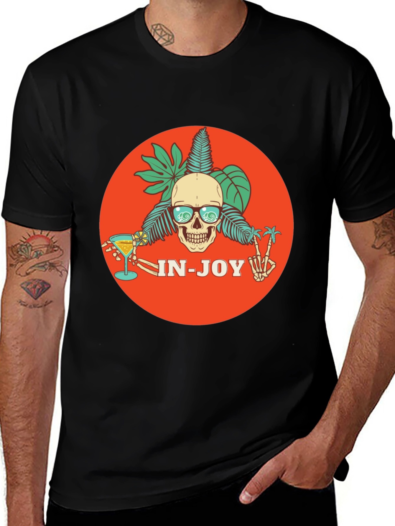 Skull Beach Party T-Shirt - In-Joy Summer Vibes!