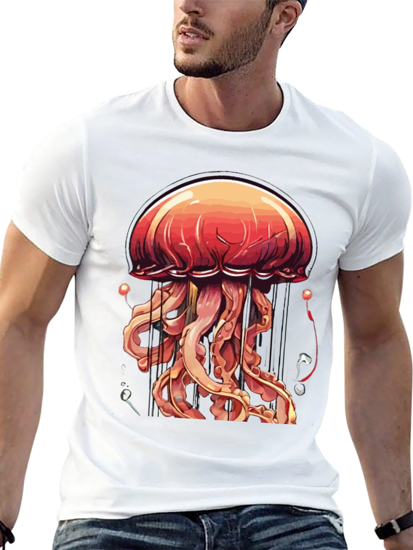 Jellyfish Graphic Tee - Unique Sea Life Design