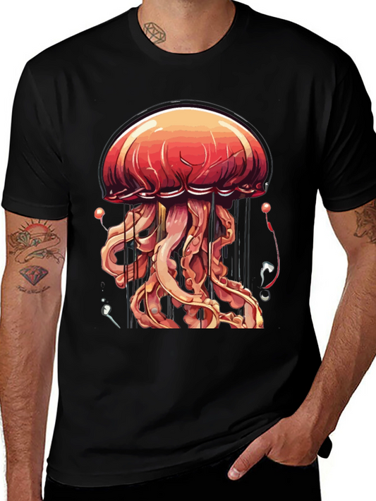 Jellyfish Graphic Tee - Unique Sea Life Design