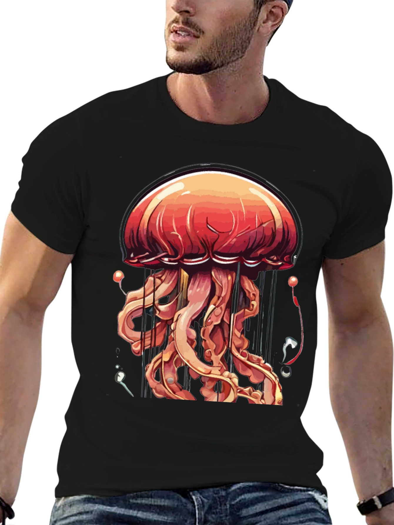 Jellyfish Graphic Tee - Unique Sea Life Design