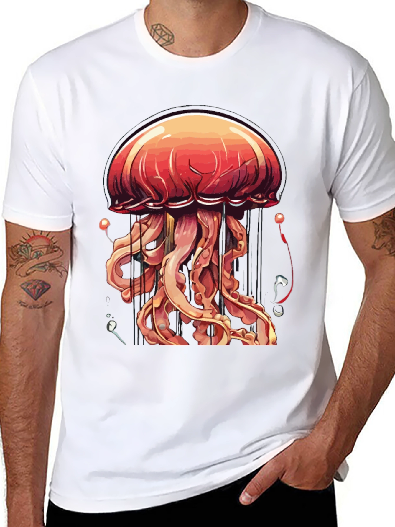 Jellyfish Graphic Tee - Unique Sea Life Design