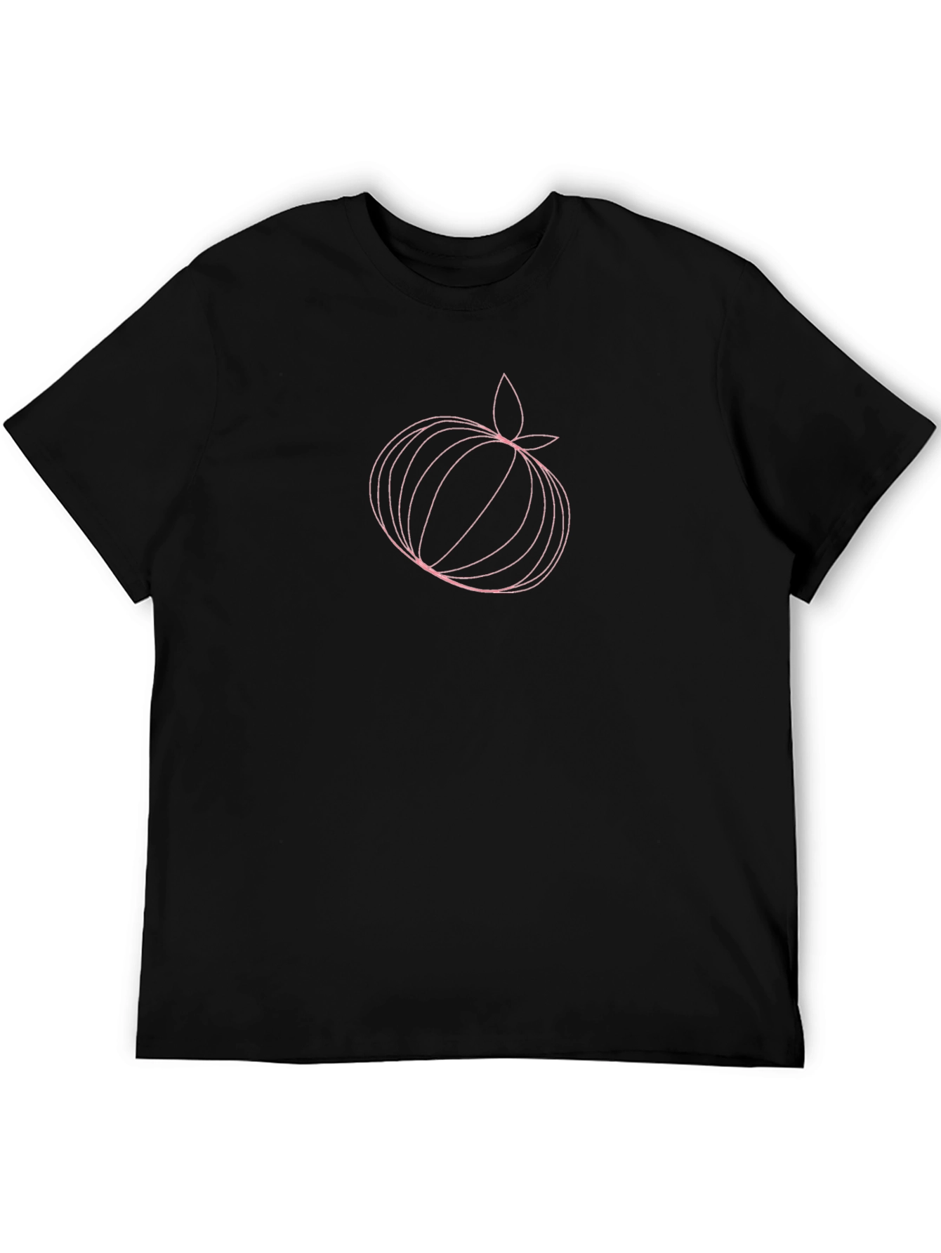 Minimalist Fruit Graphic Black T-Shirt