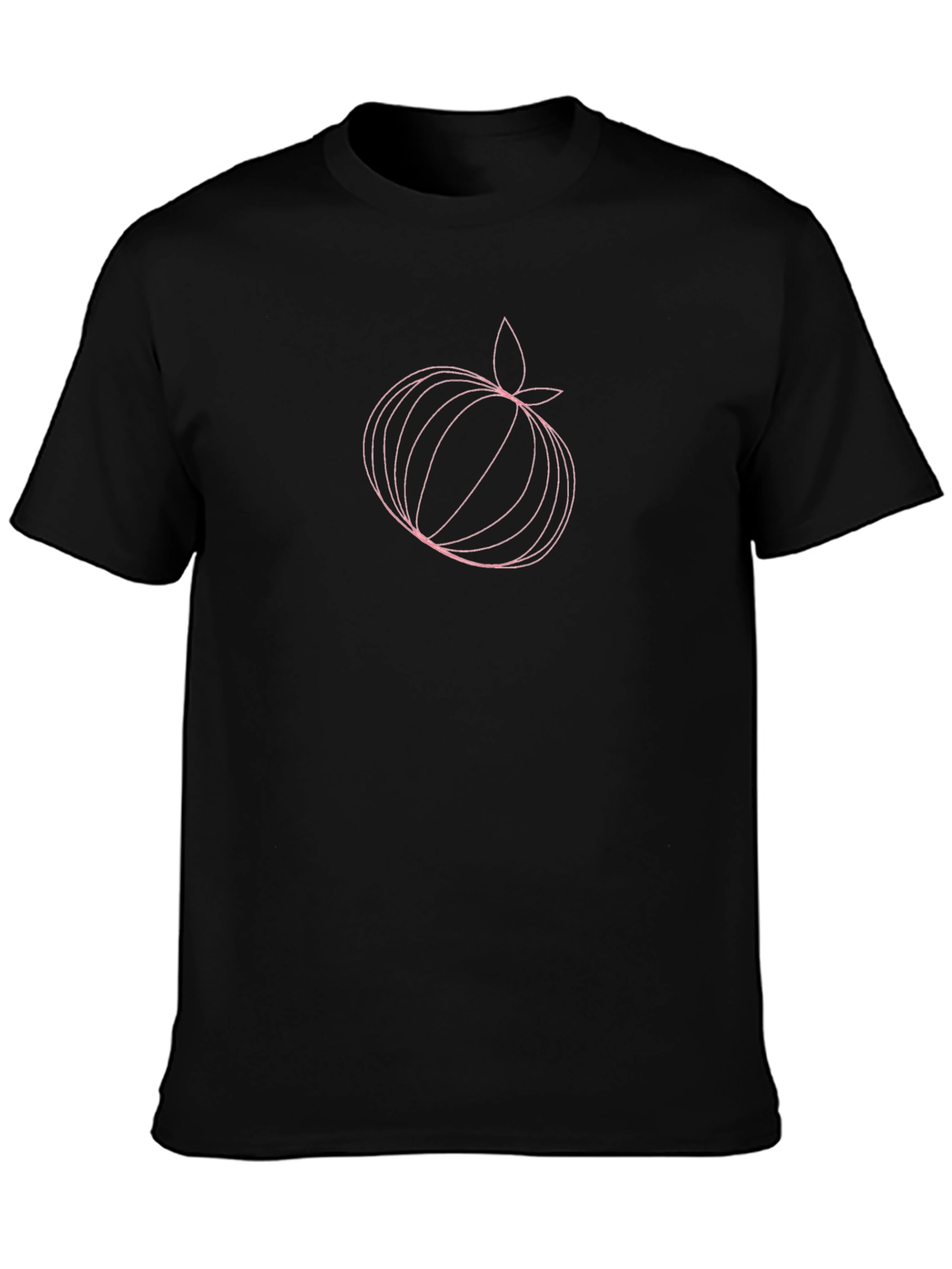 Minimalist Fruit Graphic Black T-Shirt