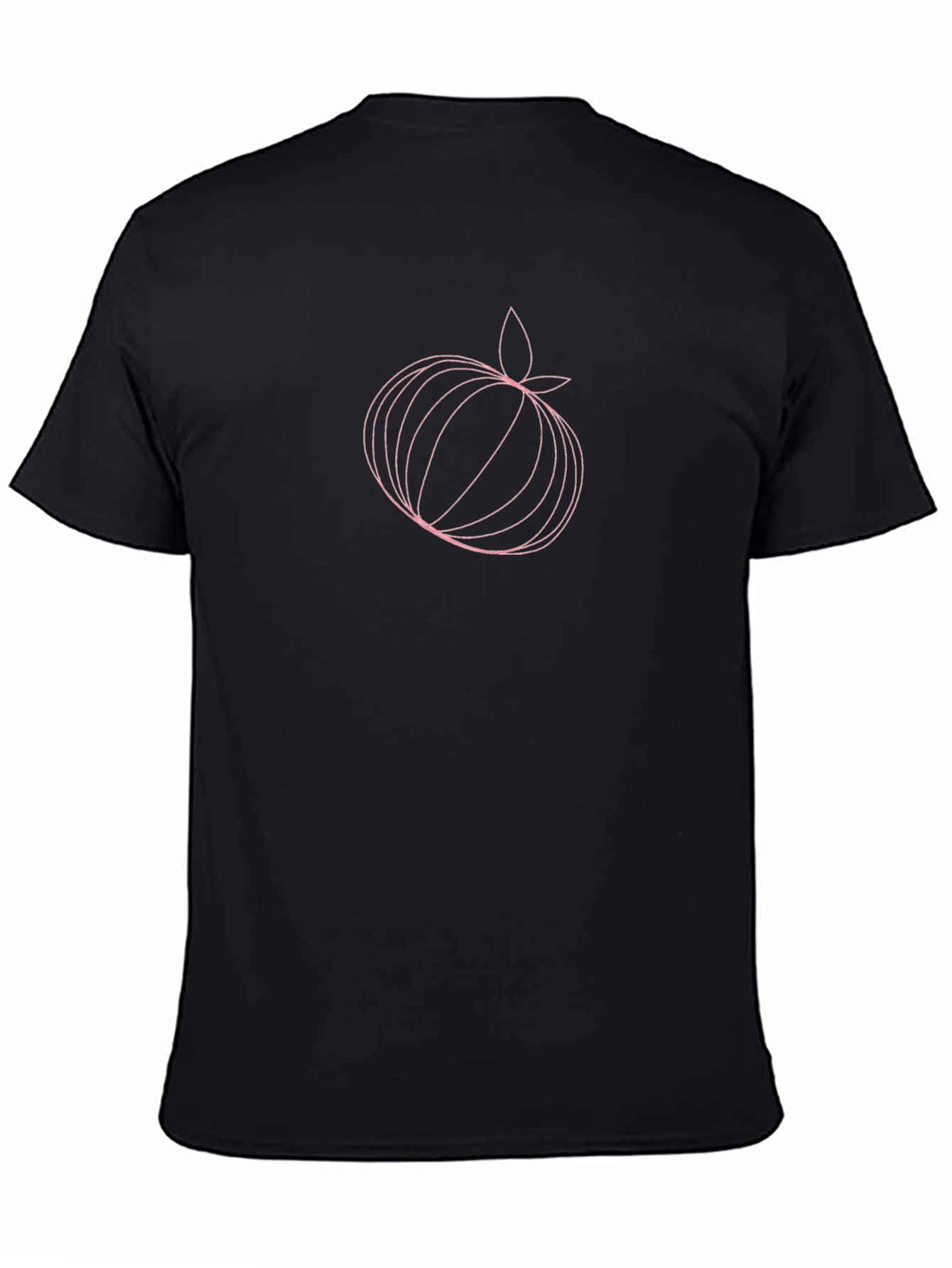 Minimalist Fruit Graphic Black T-Shirt