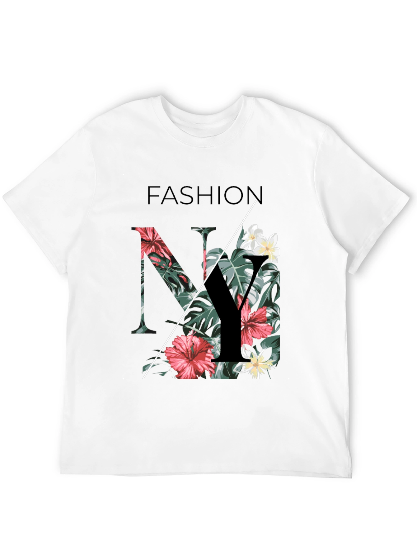 Floral NY Fashion Print Tee