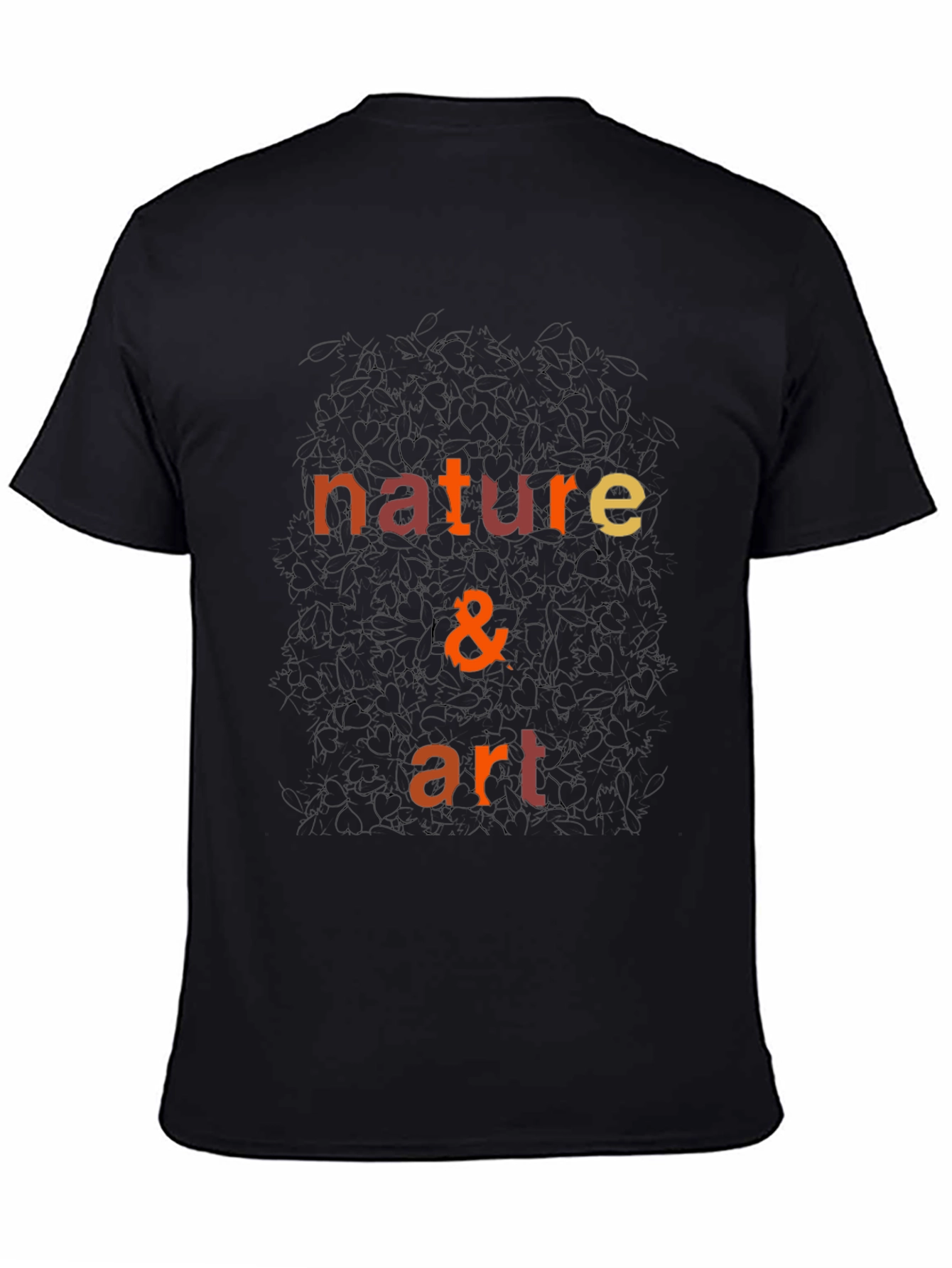 Nature & Art Graphic Black T-Shirt