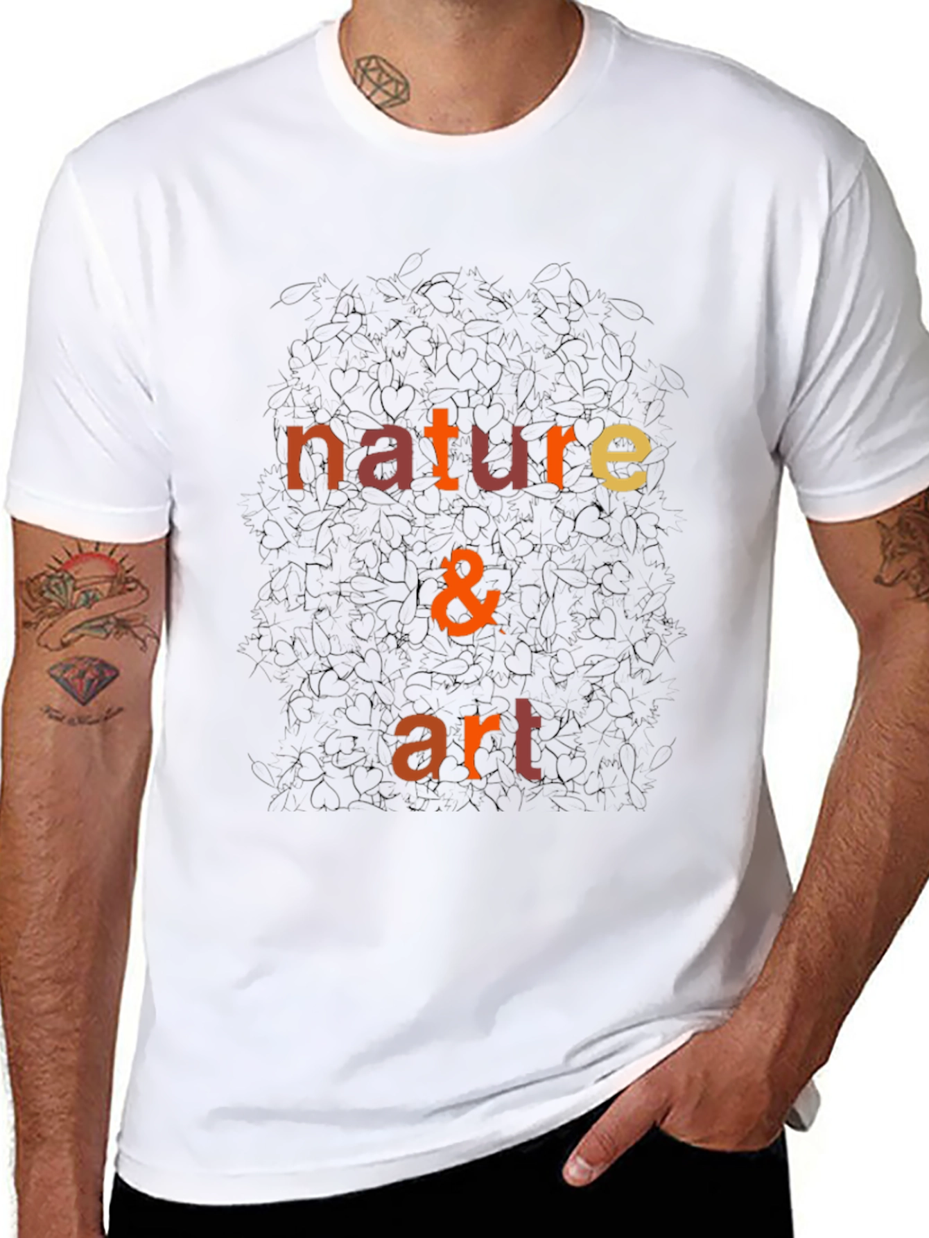 Nature & Art Graphic Black T-Shirt