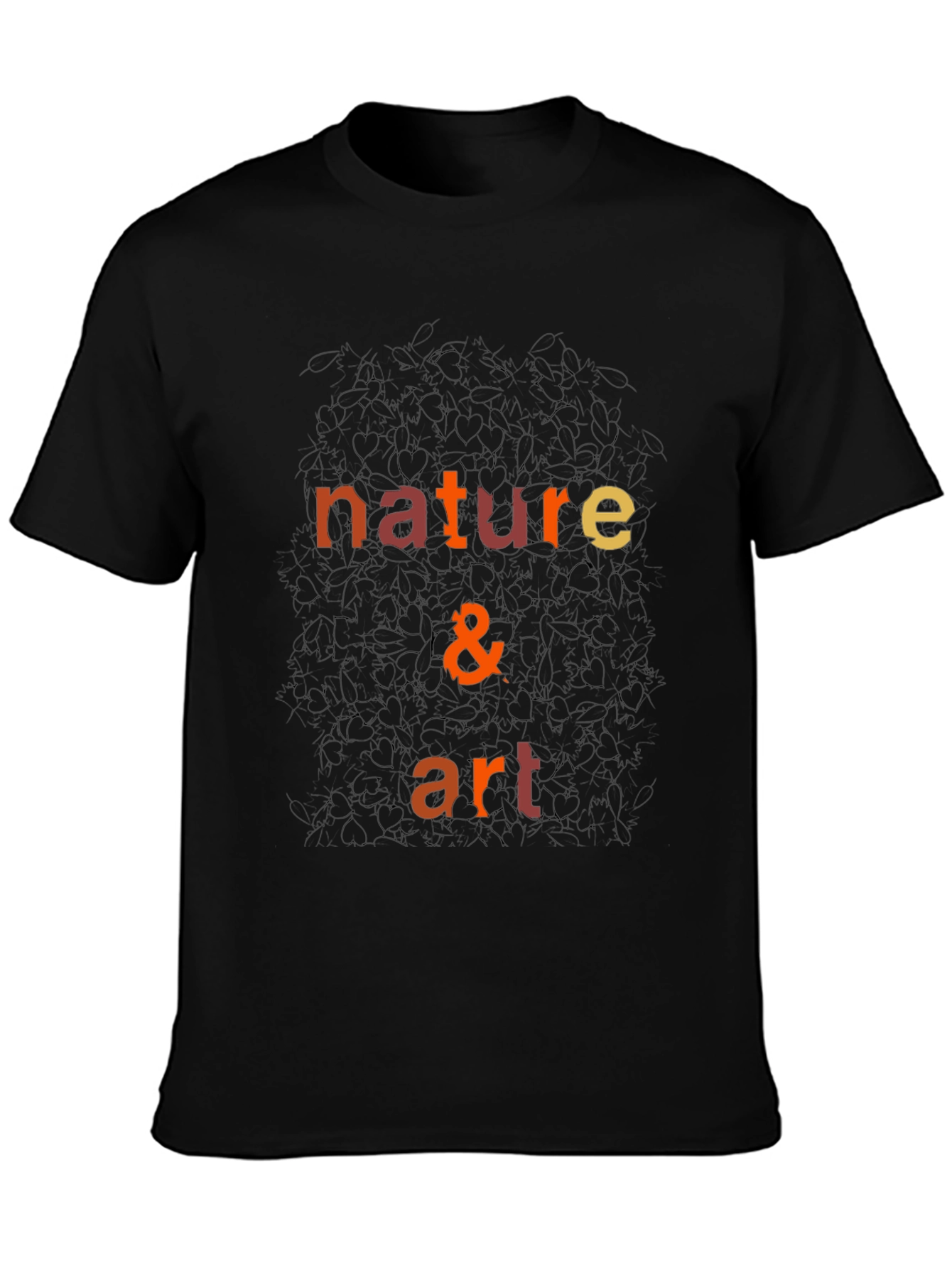 Nature & Art Graphic Black T-Shirt