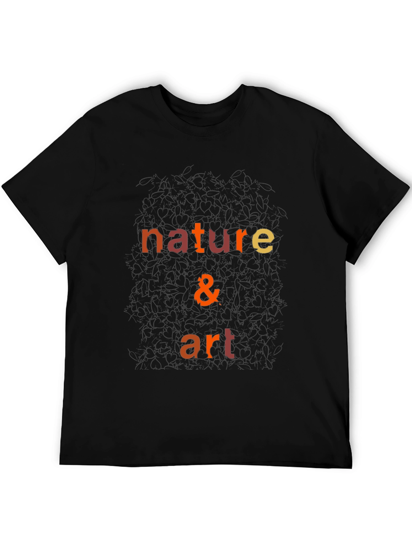 Nature & Art Graphic Black T-Shirt