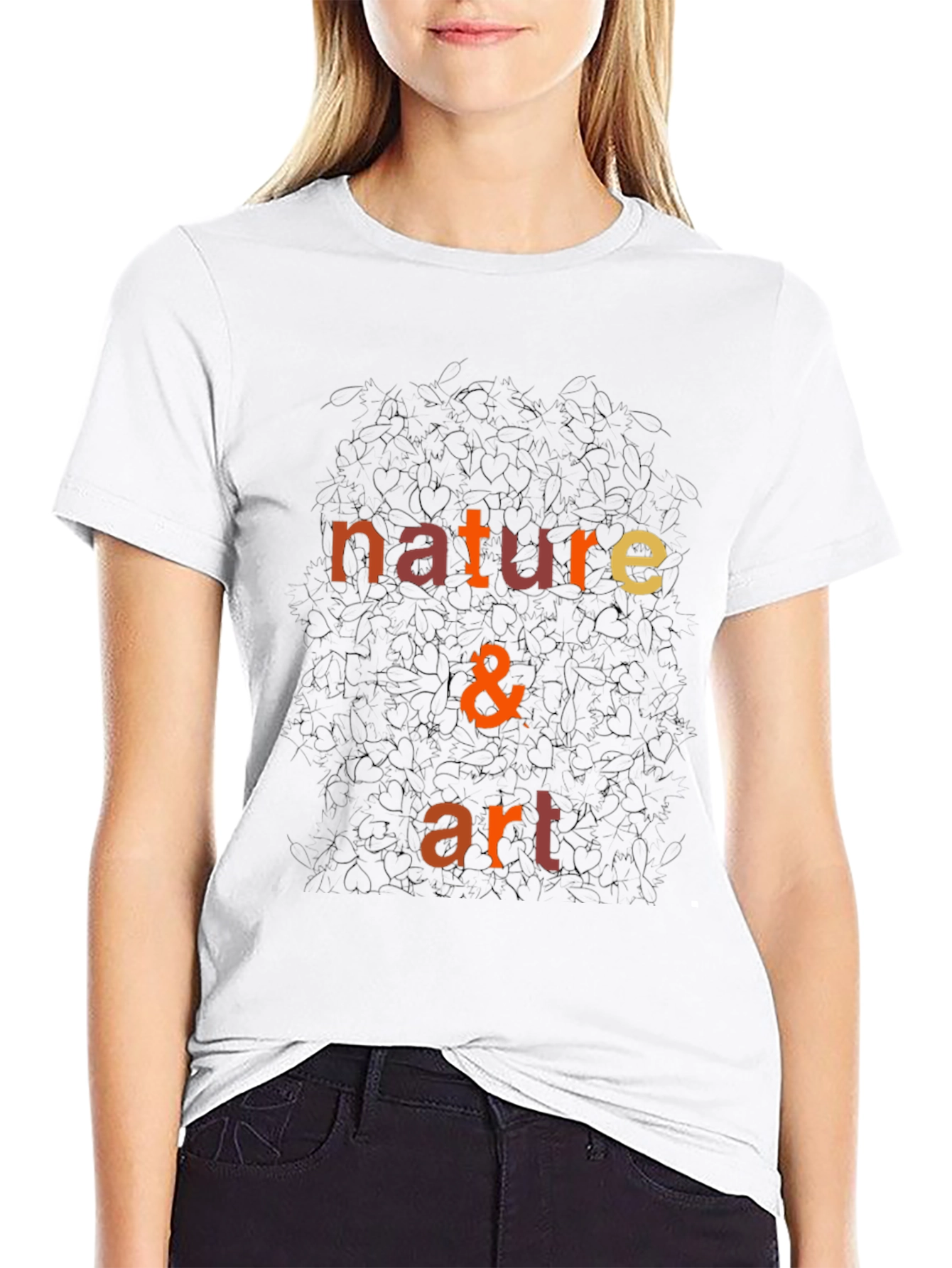 Nature & Art Graphic Black T-Shirt