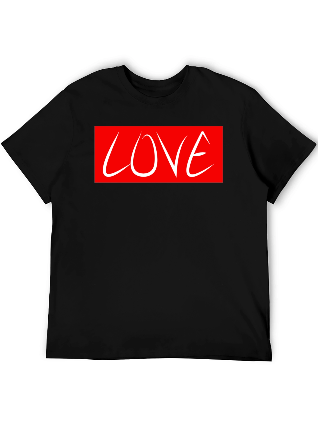 Love Graphic Tee - Red Box White Text