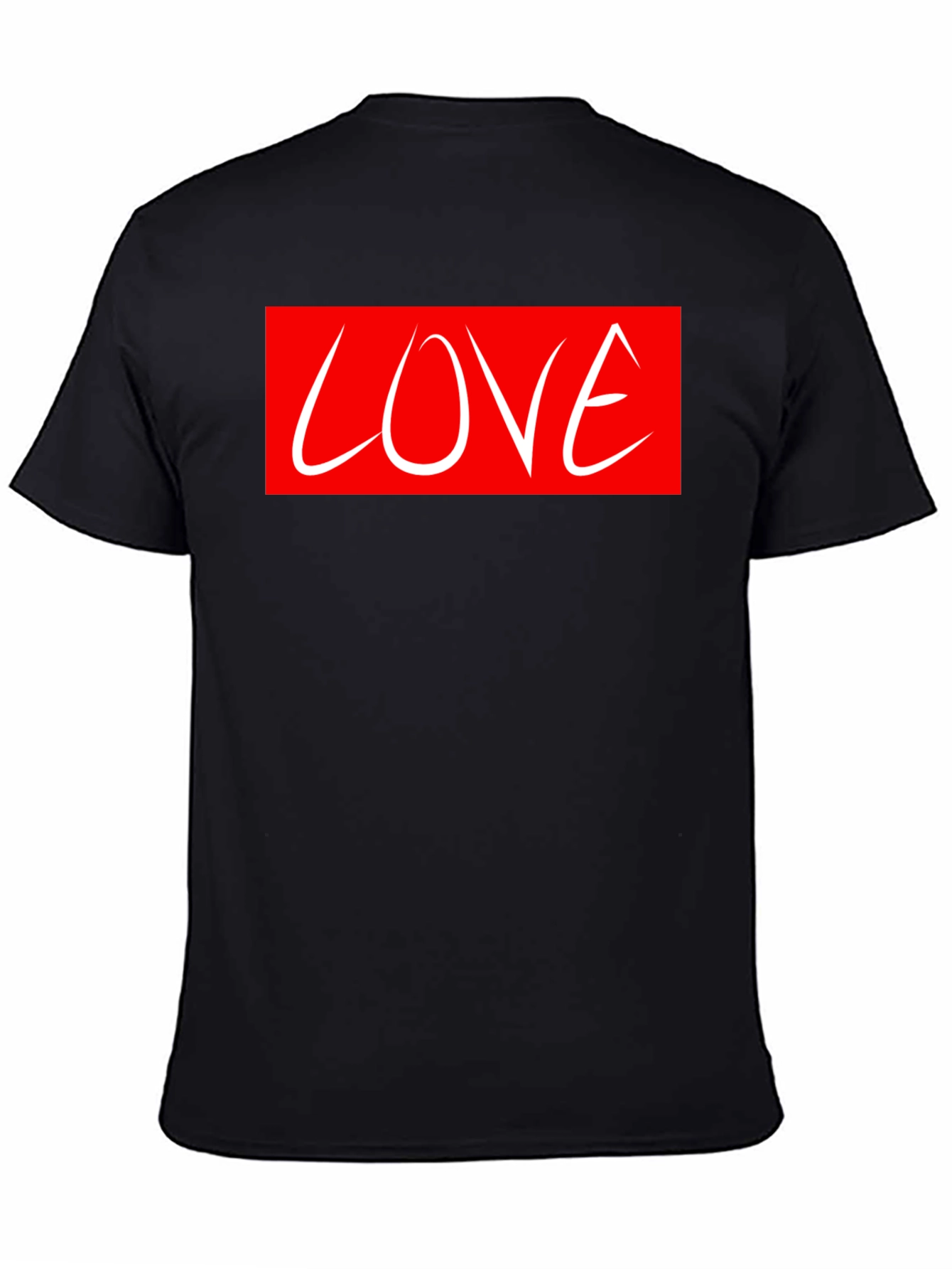Love Graphic Tee - Red Box White Text