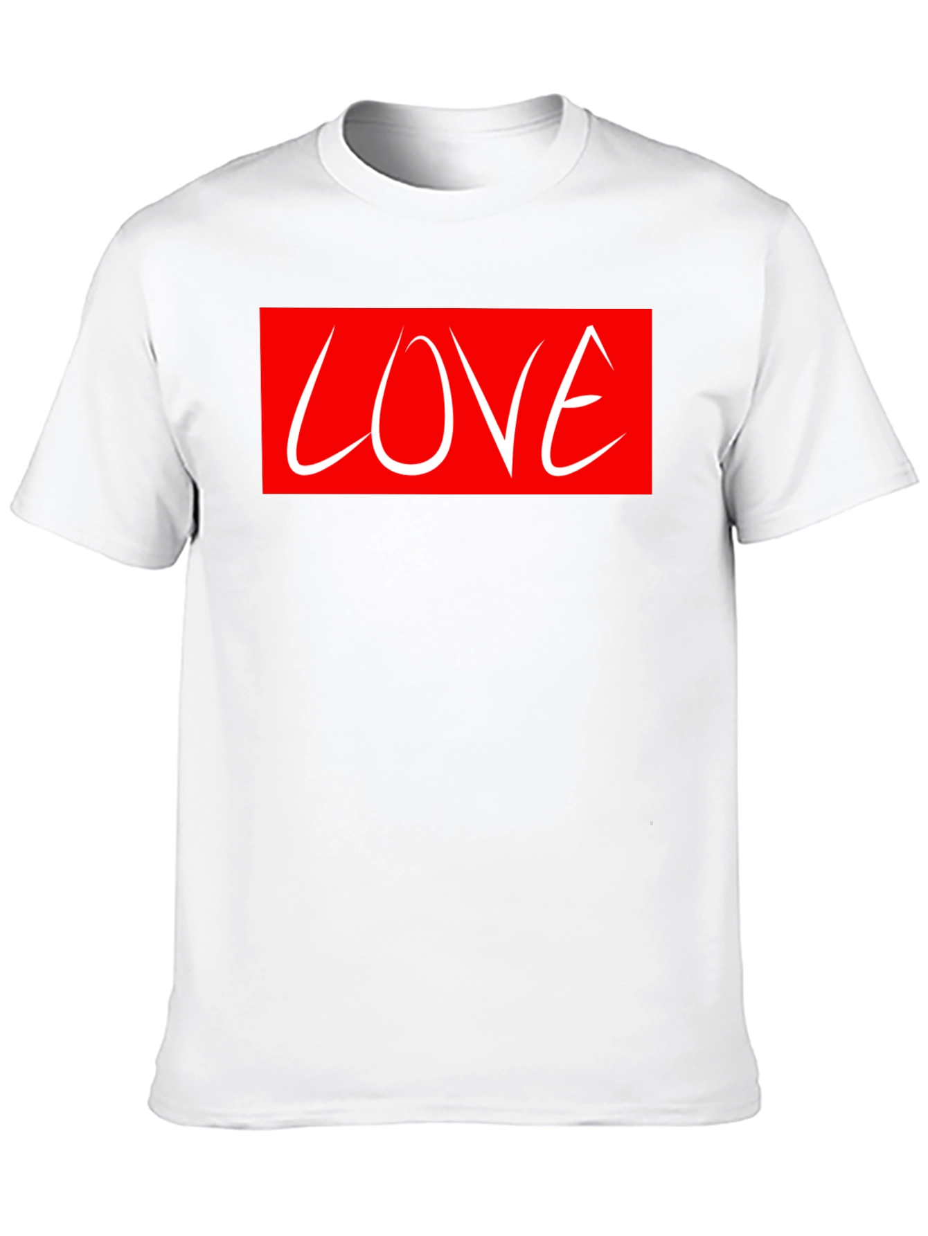 Love Graphic Tee - Red Box White Text