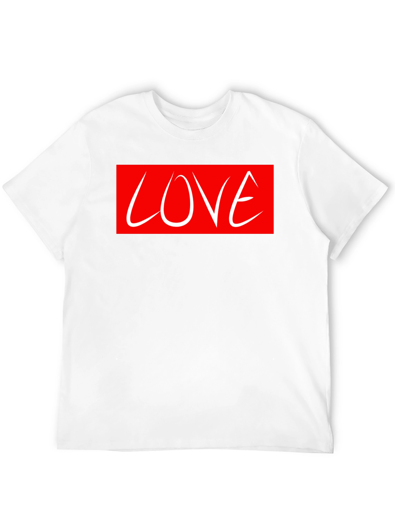 Love Graphic Tee - Red Box White Text
