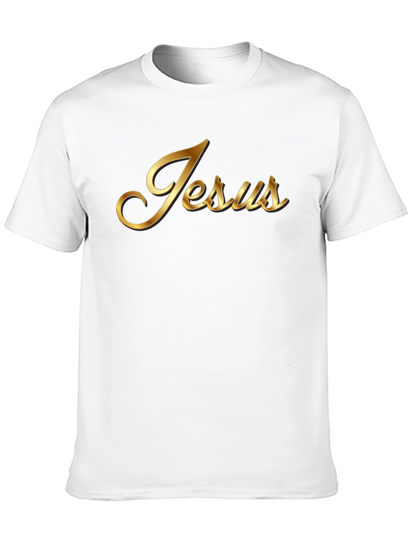 Jesus Gold Lettering Black T-Shirt