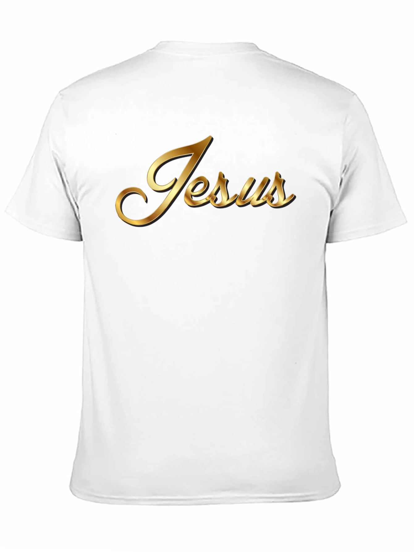 Jesus Gold Lettering Black T-Shirt