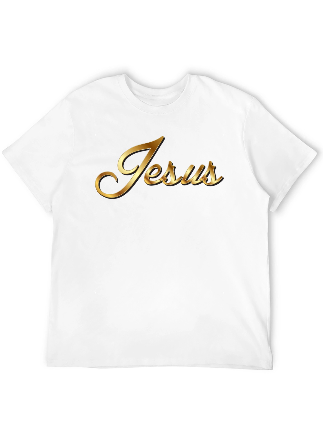 Jesus Gold Lettering Black T-Shirt