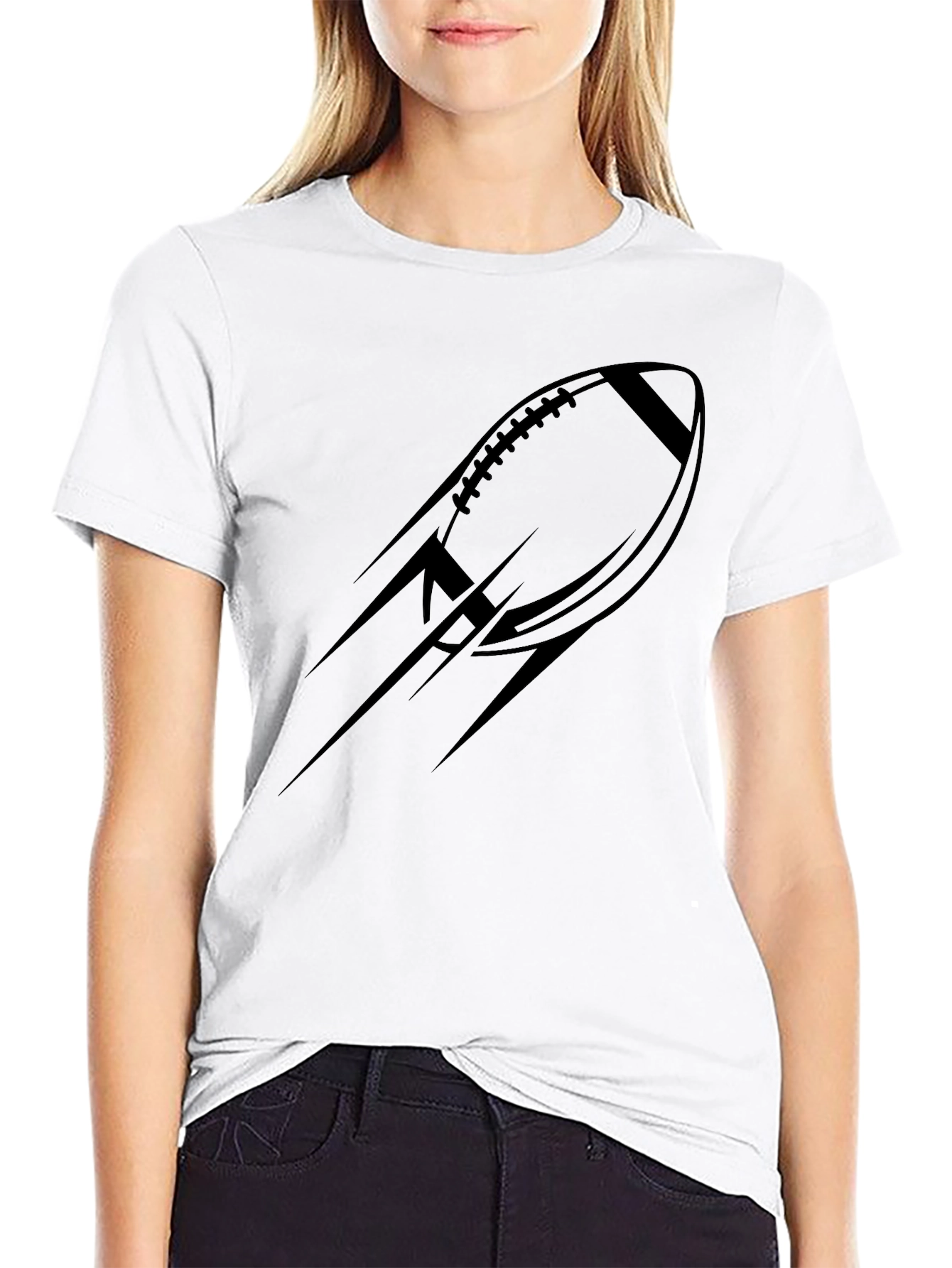 Black Football Graphic Tee - Modern Sportswear