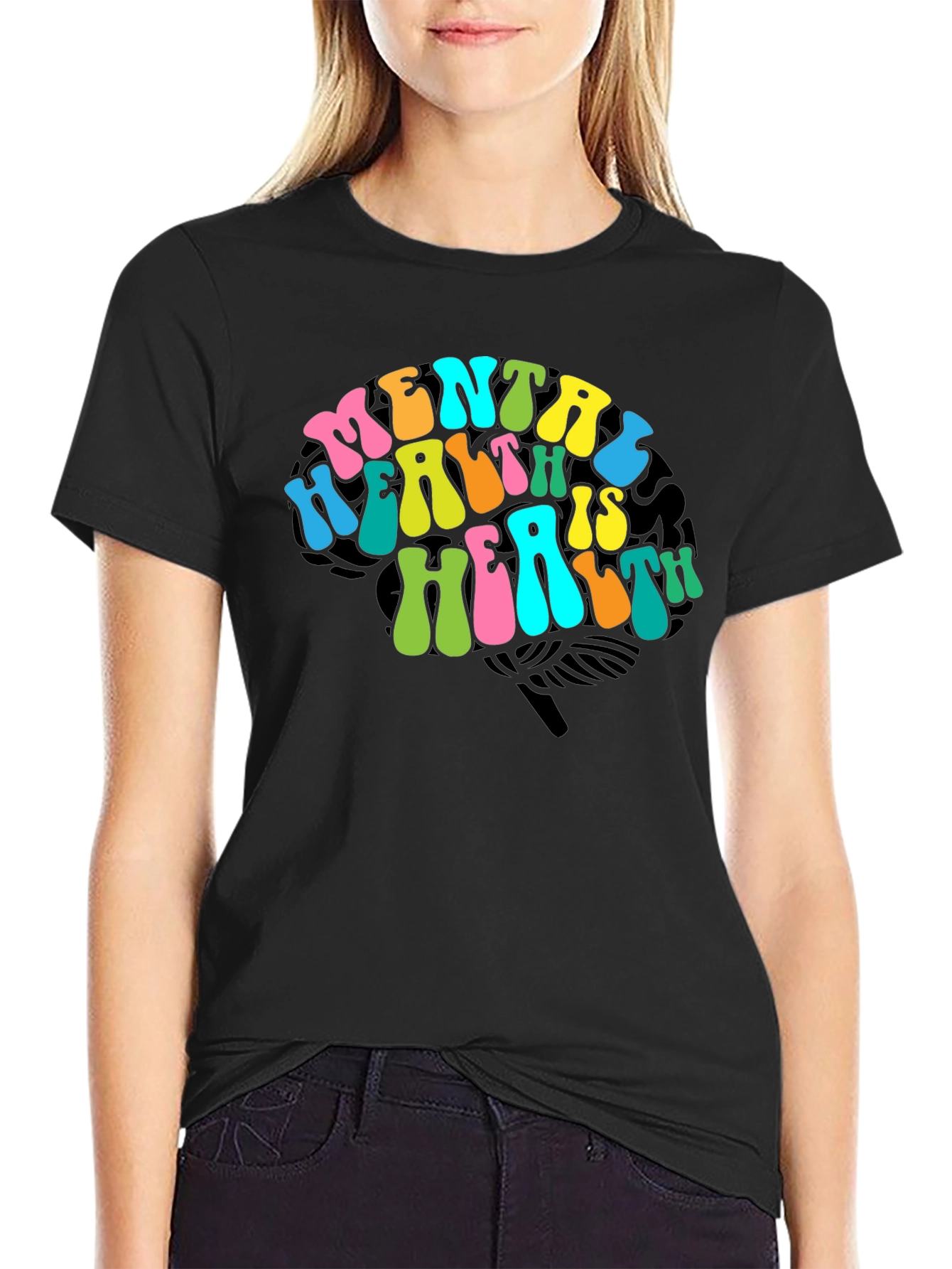 Mental Health Brain Graphic T-Shirt